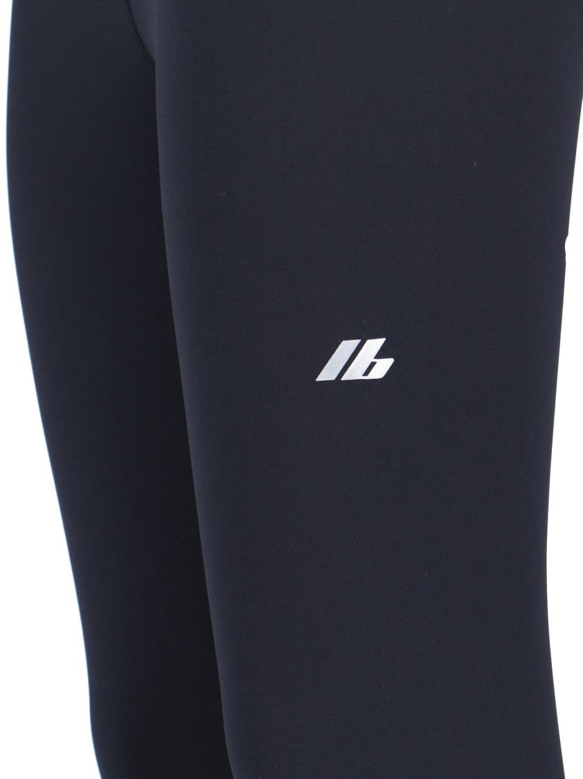 Skinny Fit Leggings With Logo Emblem