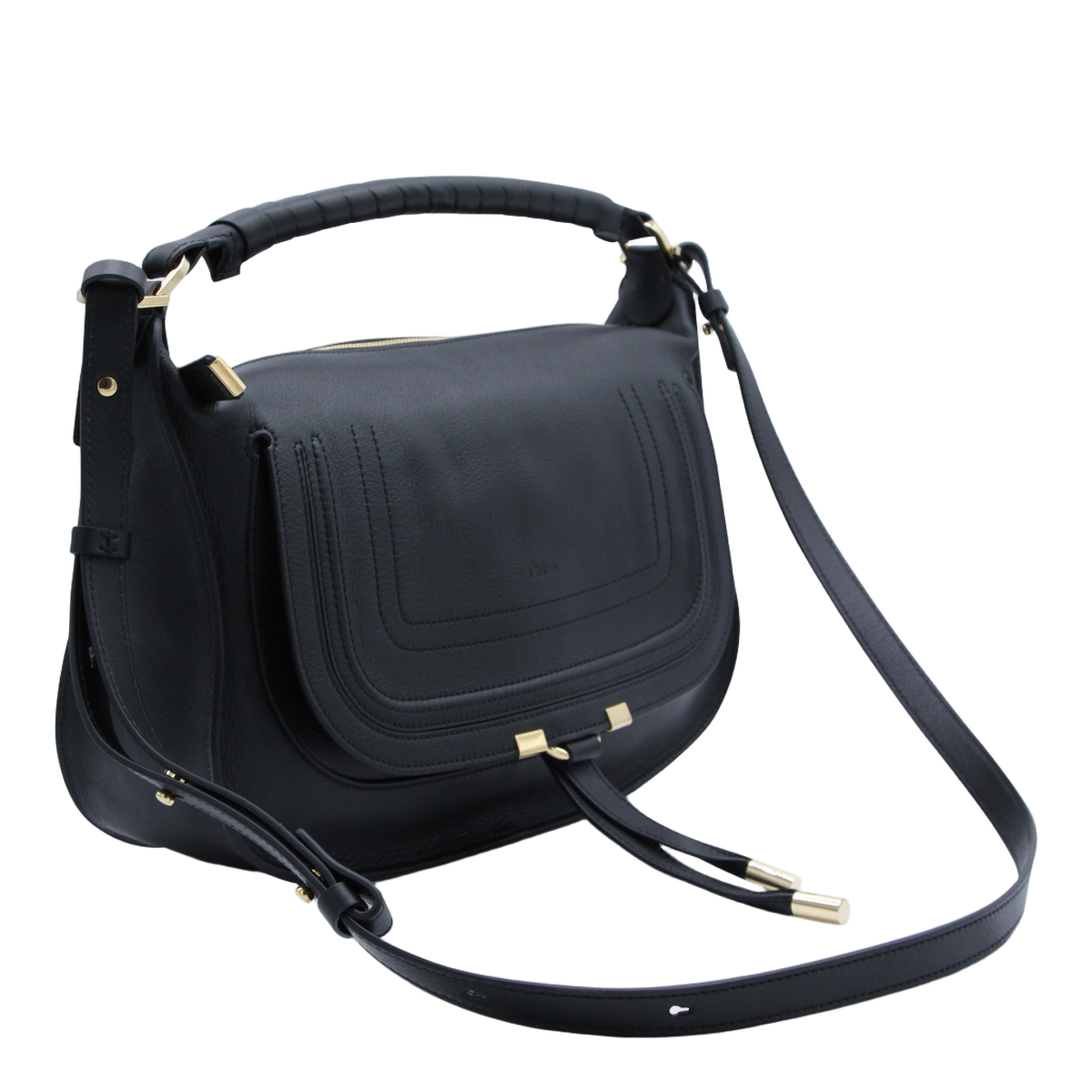 Structured Black Bag With Minimalist Design