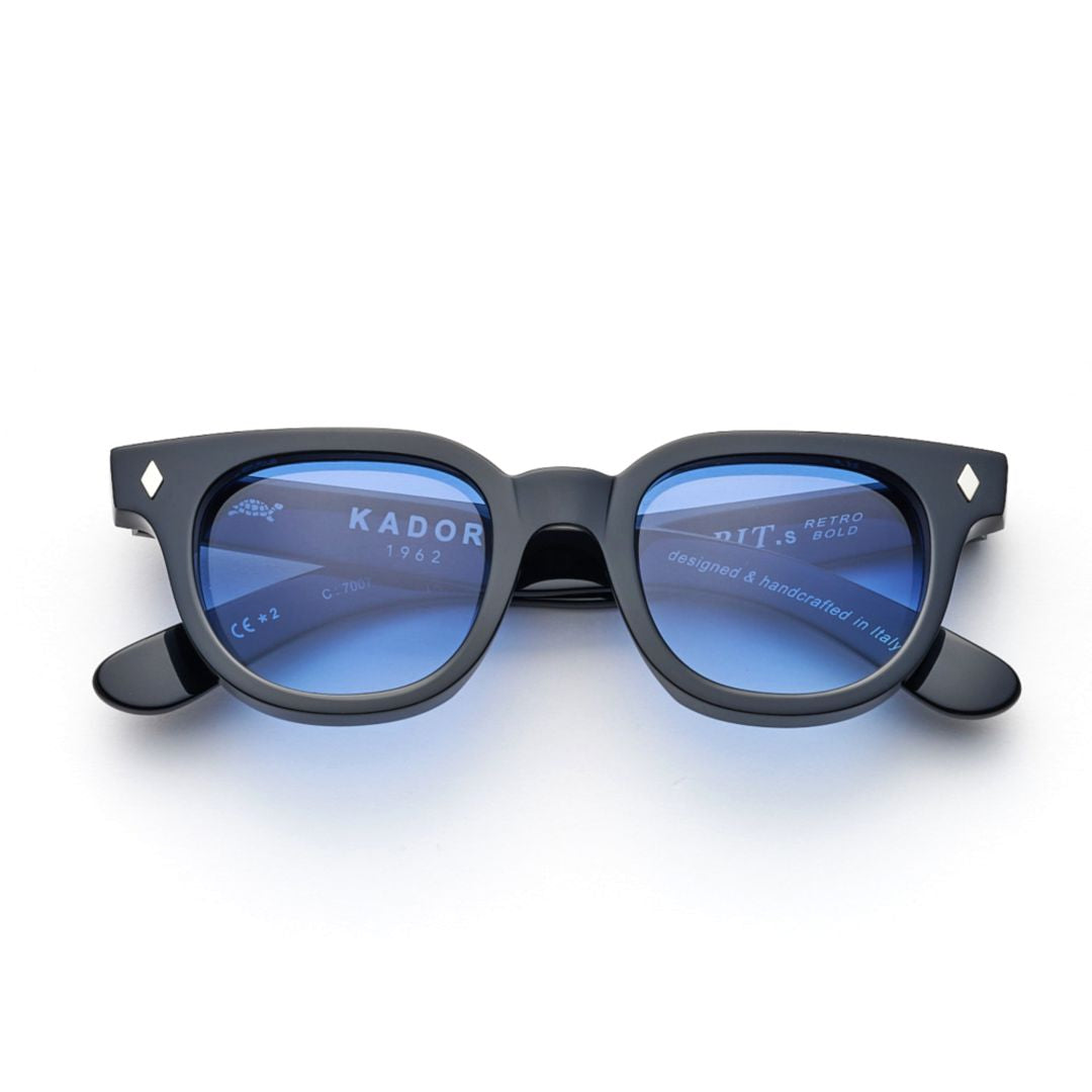Orbit Gradient Blue Tinted Sunglasses with Silver Accents