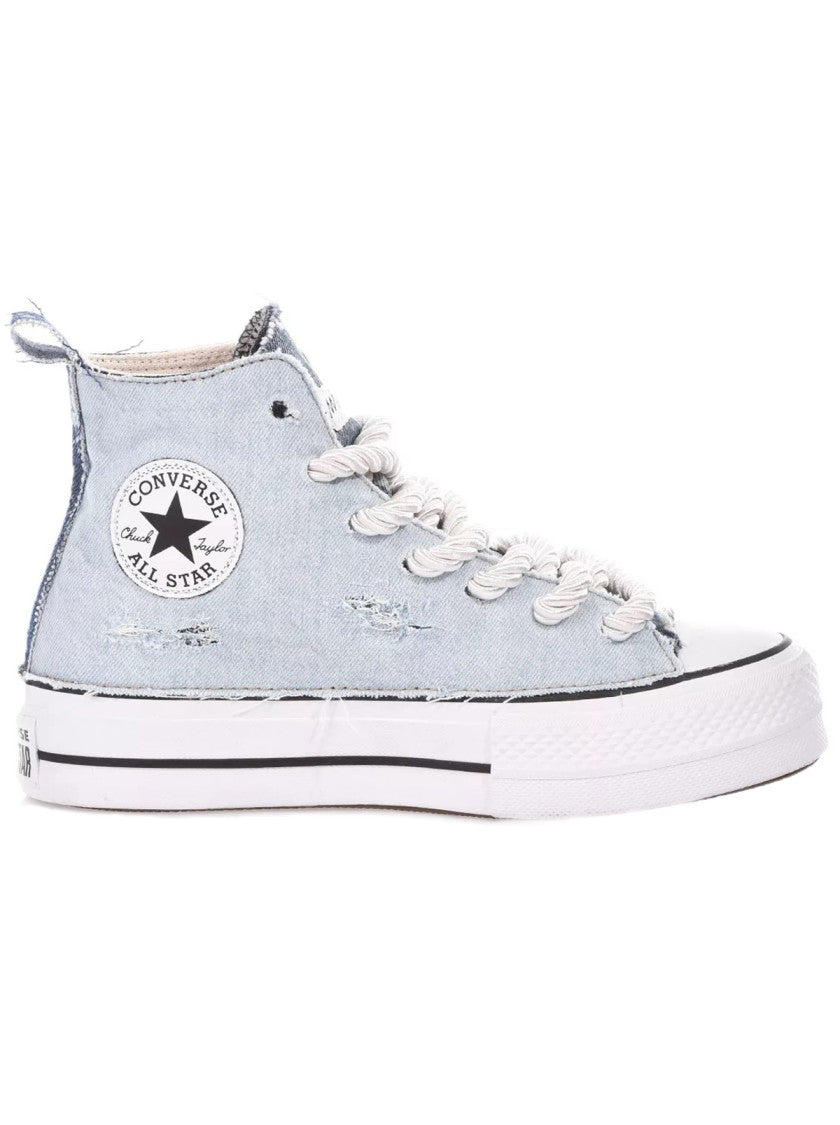 Light Blue Platform Sneakers
