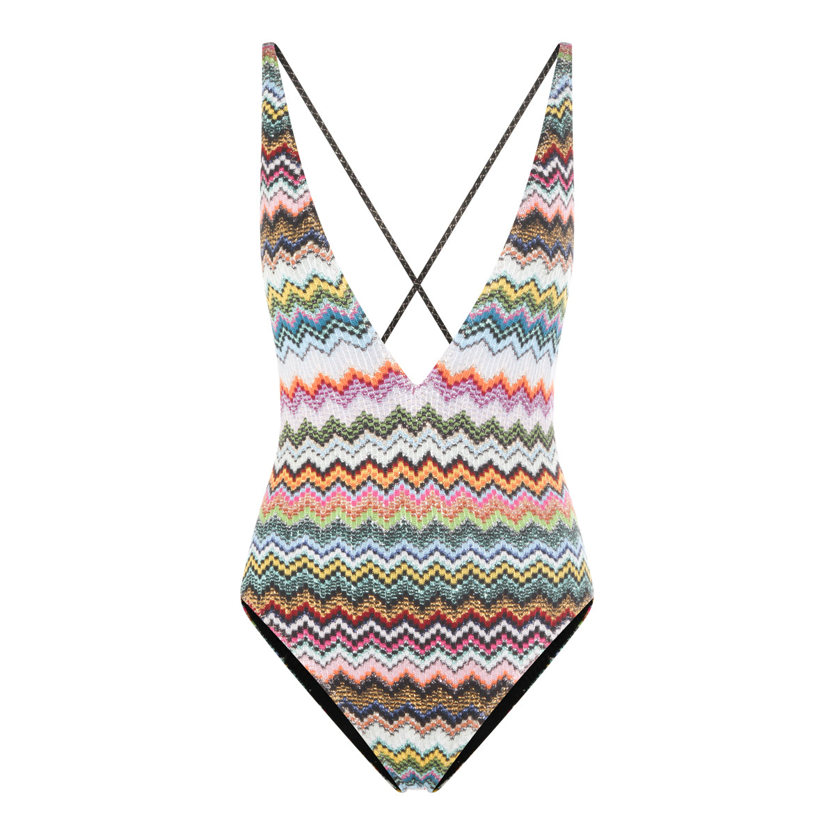 Zigzag Pattern One-Piece Swimsuit