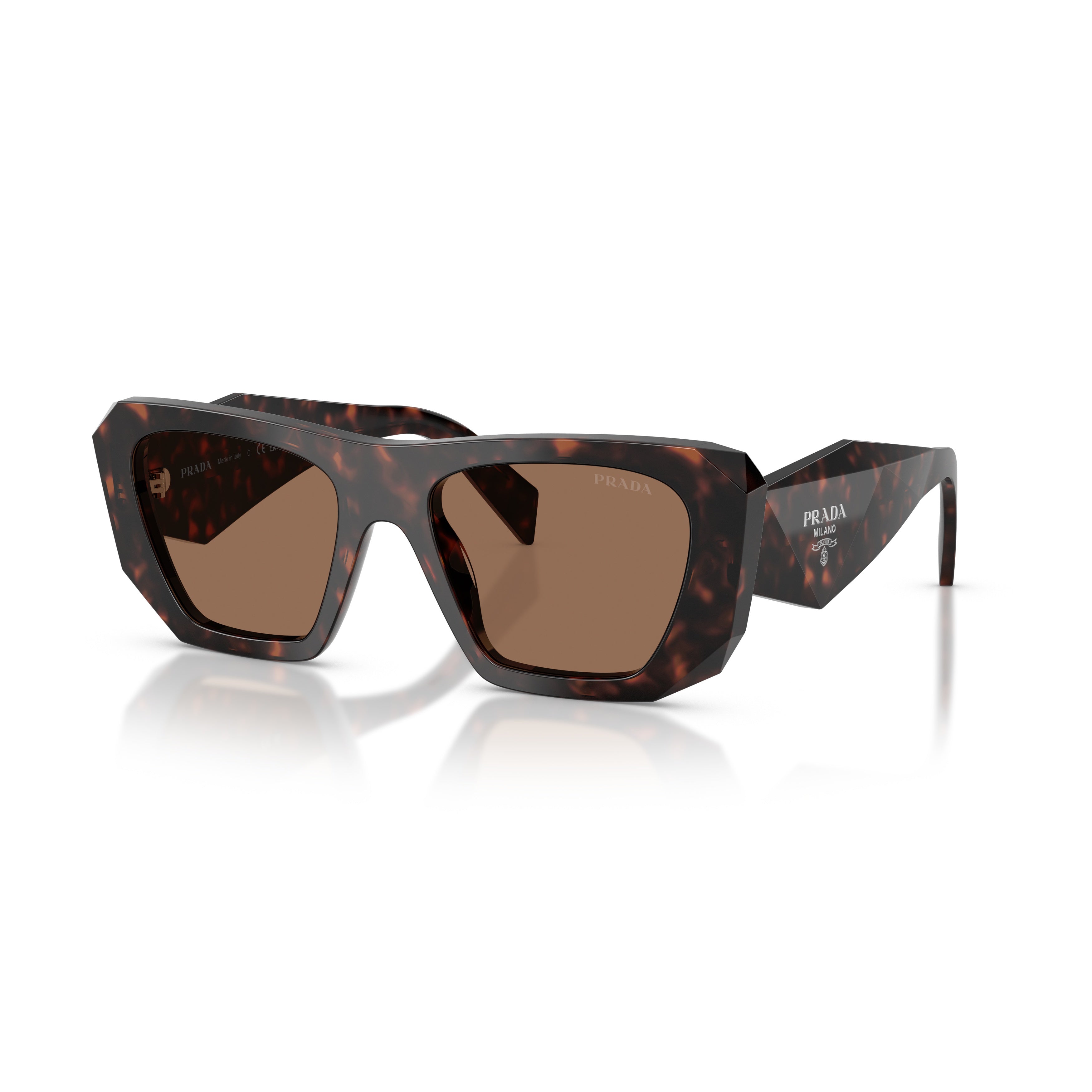0pr B18s Oversized Geometric Frame Tortoiseshell Acetate Sunglasses