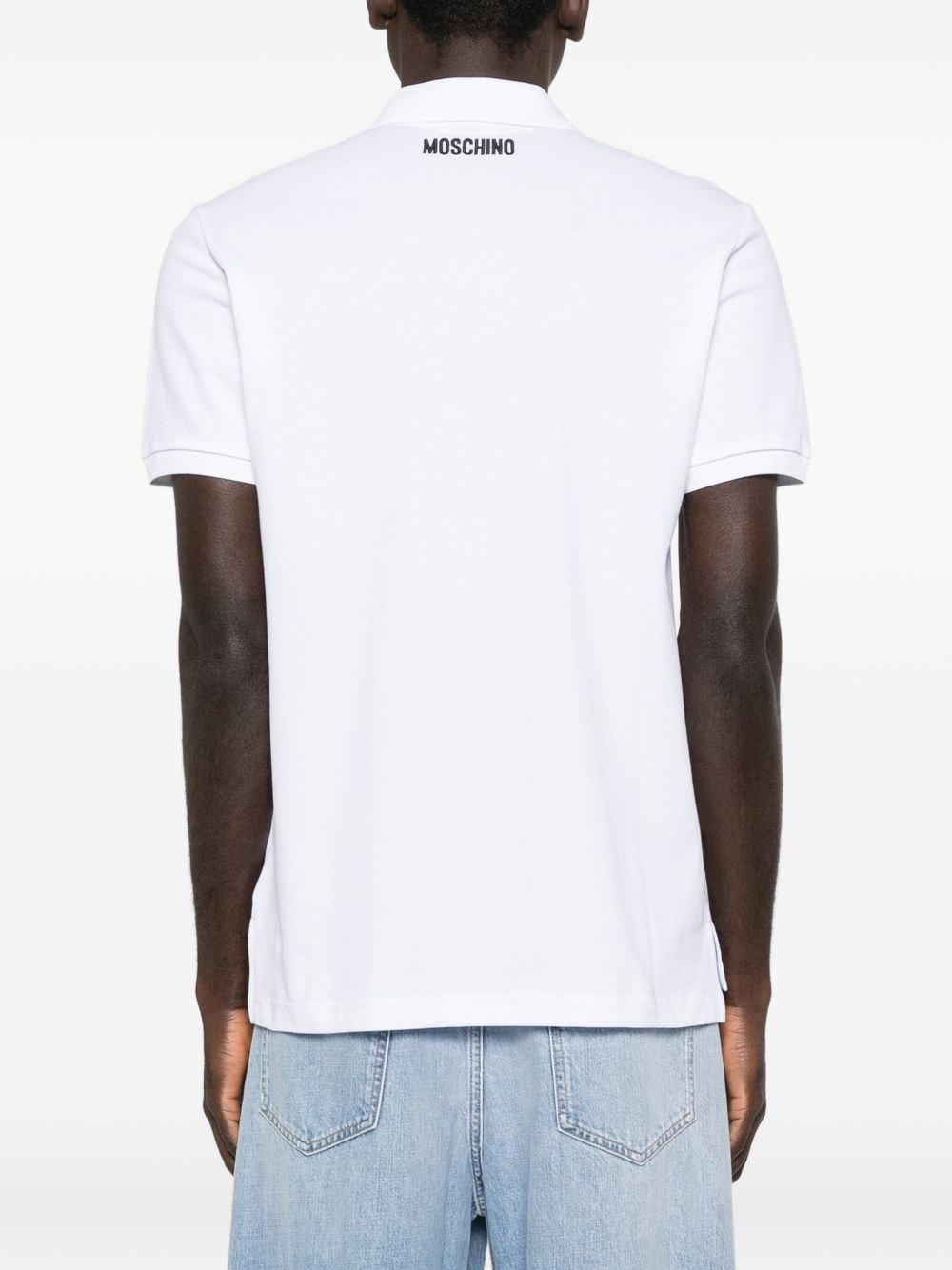 Minimalist White Polo Shirt with Silk