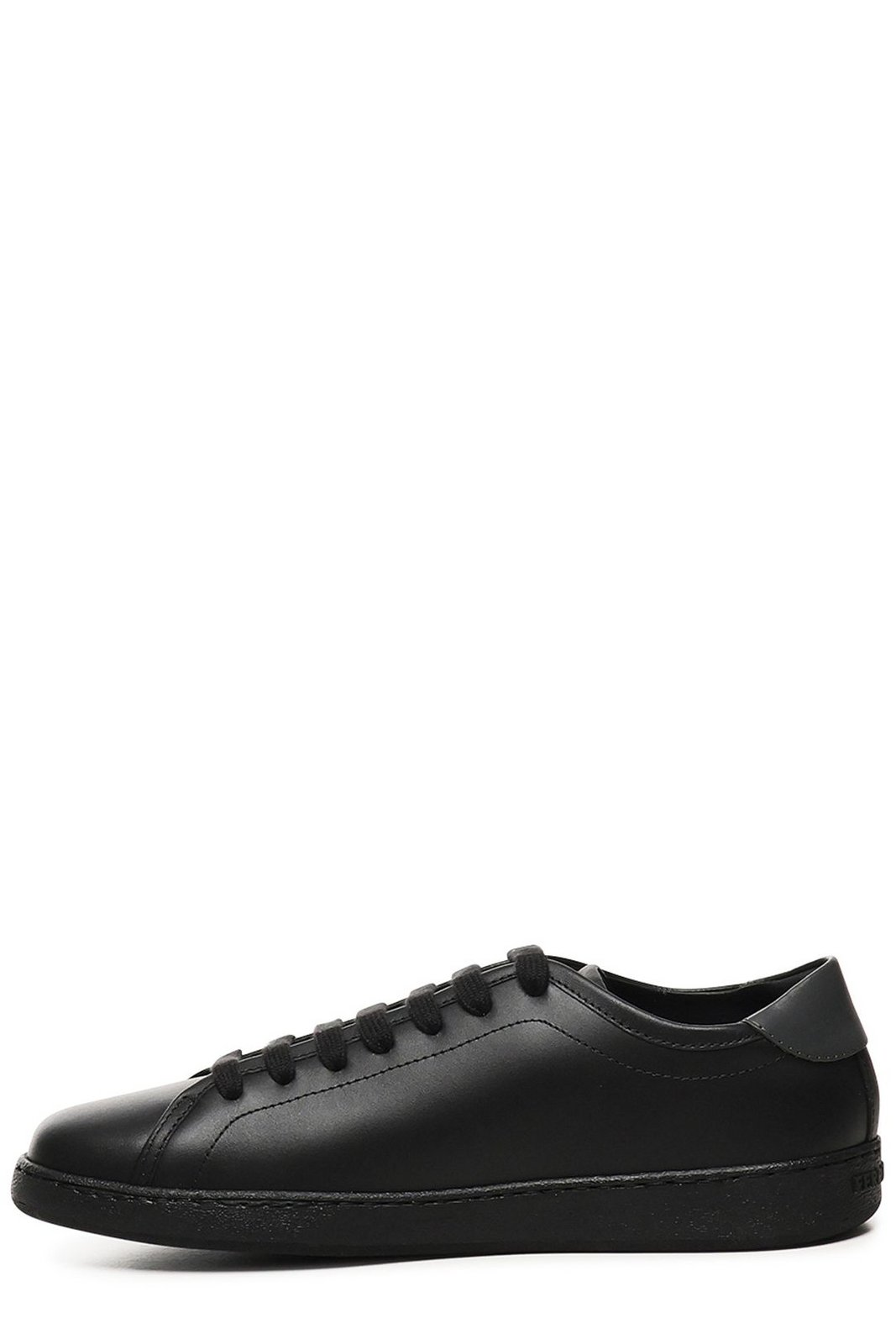 Monochromatic Black Calf Leather Sneakers