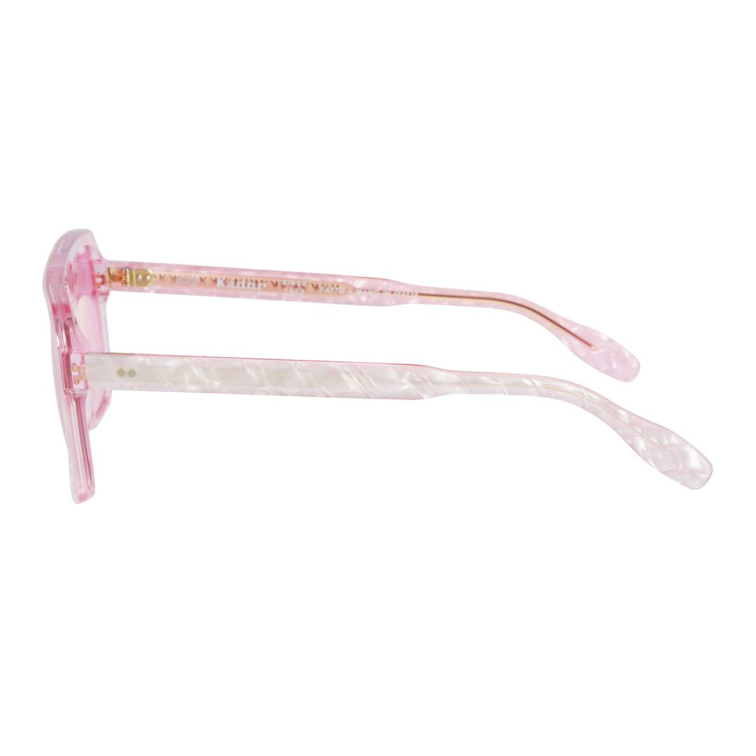 Big 1-58 Translucent Pink Sunglasses with Double Bridge