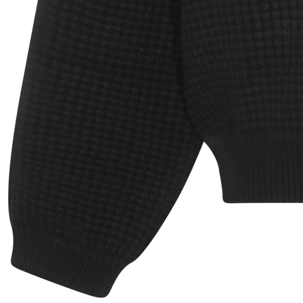 Sweter z kapturem o fakturze waflowej