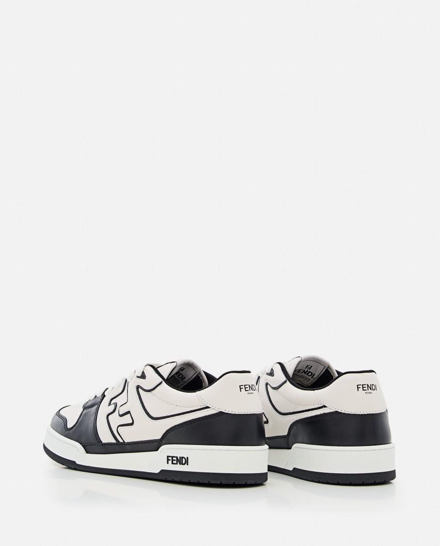 White And Black Fendi Match Sneakers