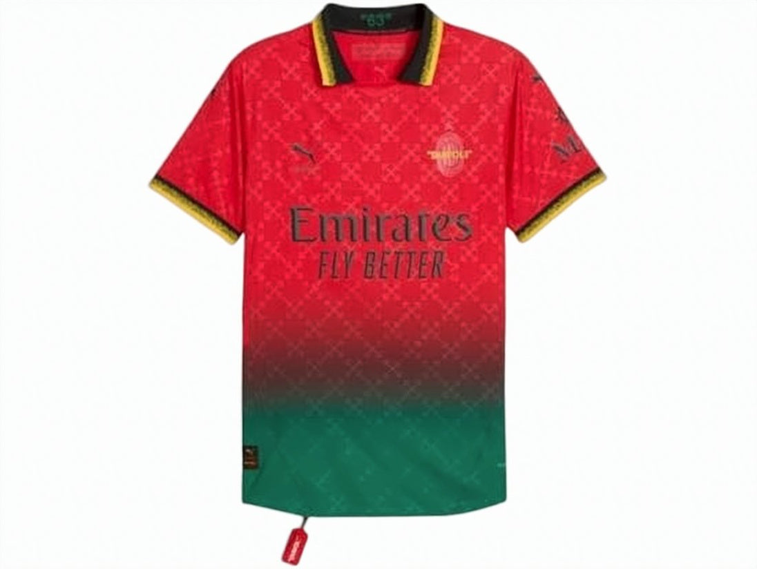 Gradient Red and Green Training Shirt