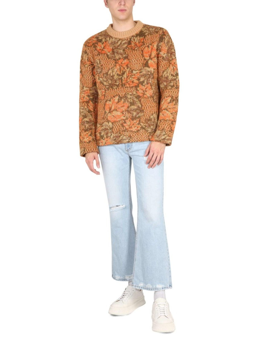 Textured Jacquard Knit Sweater