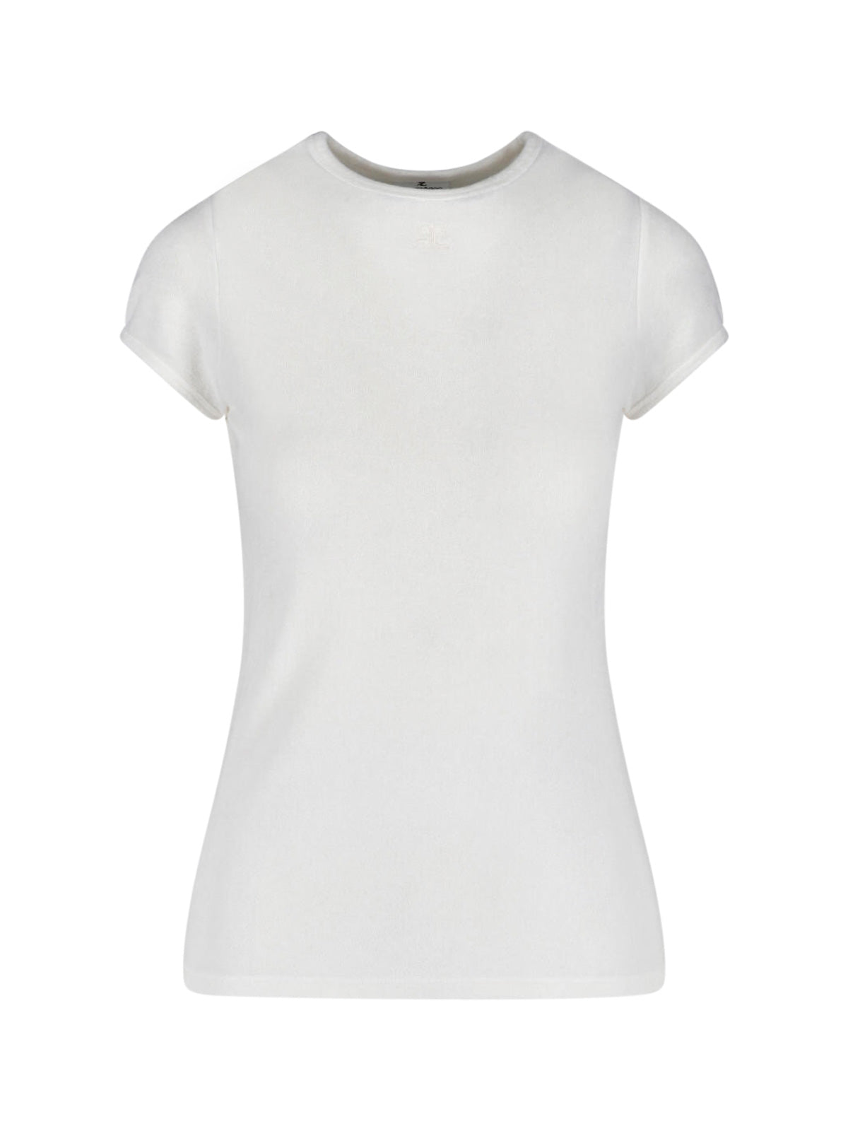 White Baby Spongy Embroidered Viscose T-Shirt