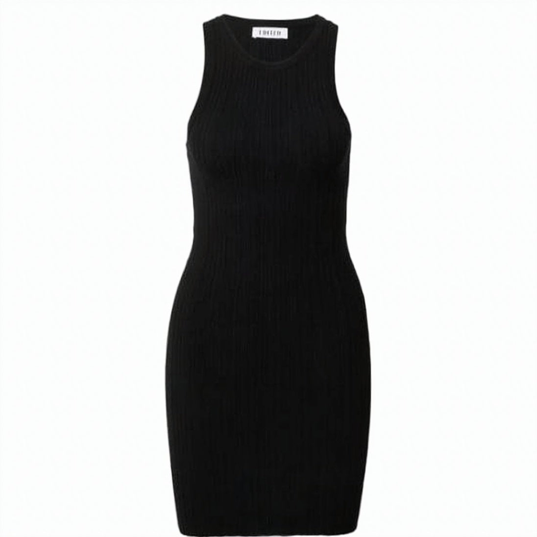 Ribbed Textured Mini Dress With Sleeveless Design