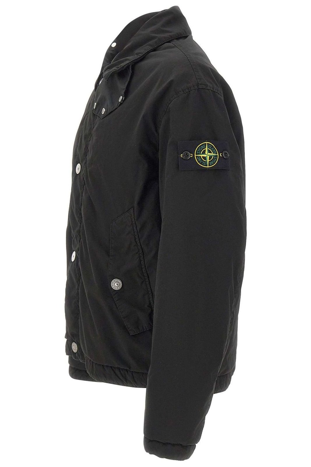 Cropped Button-Up Structured Jacket