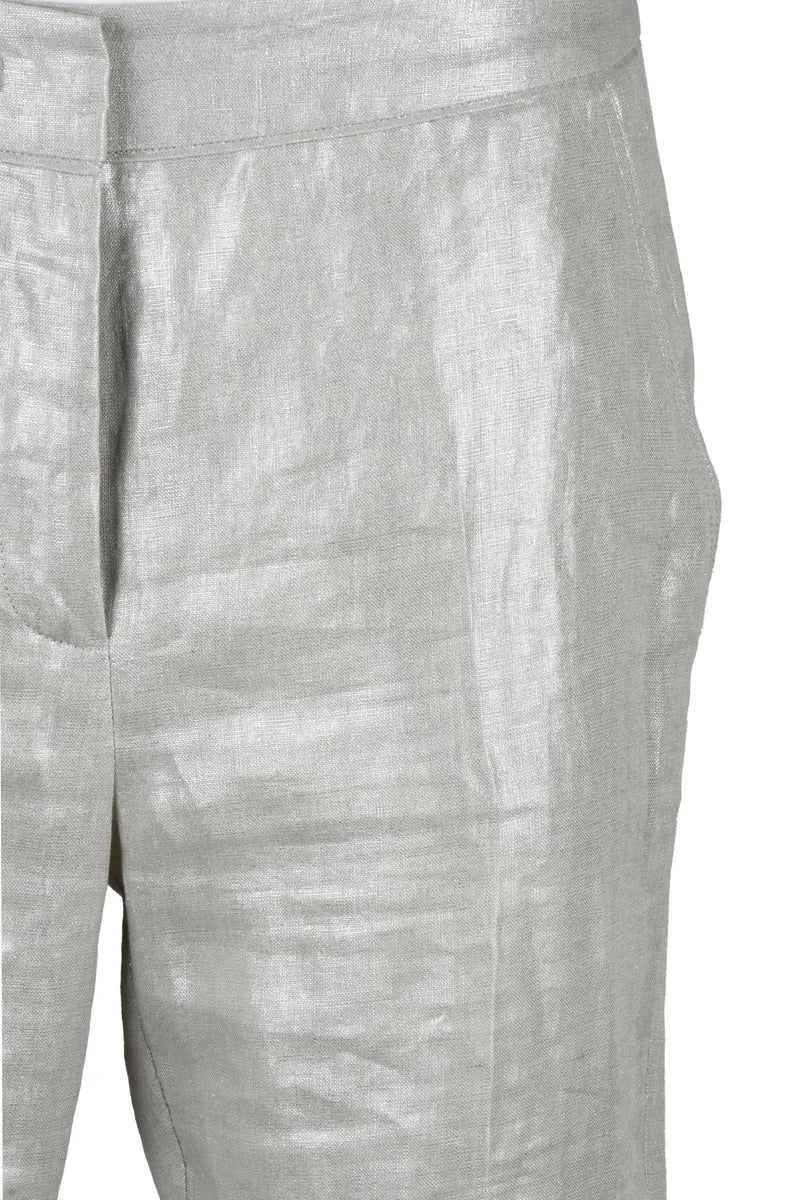 Sport Linen Pants - Silver