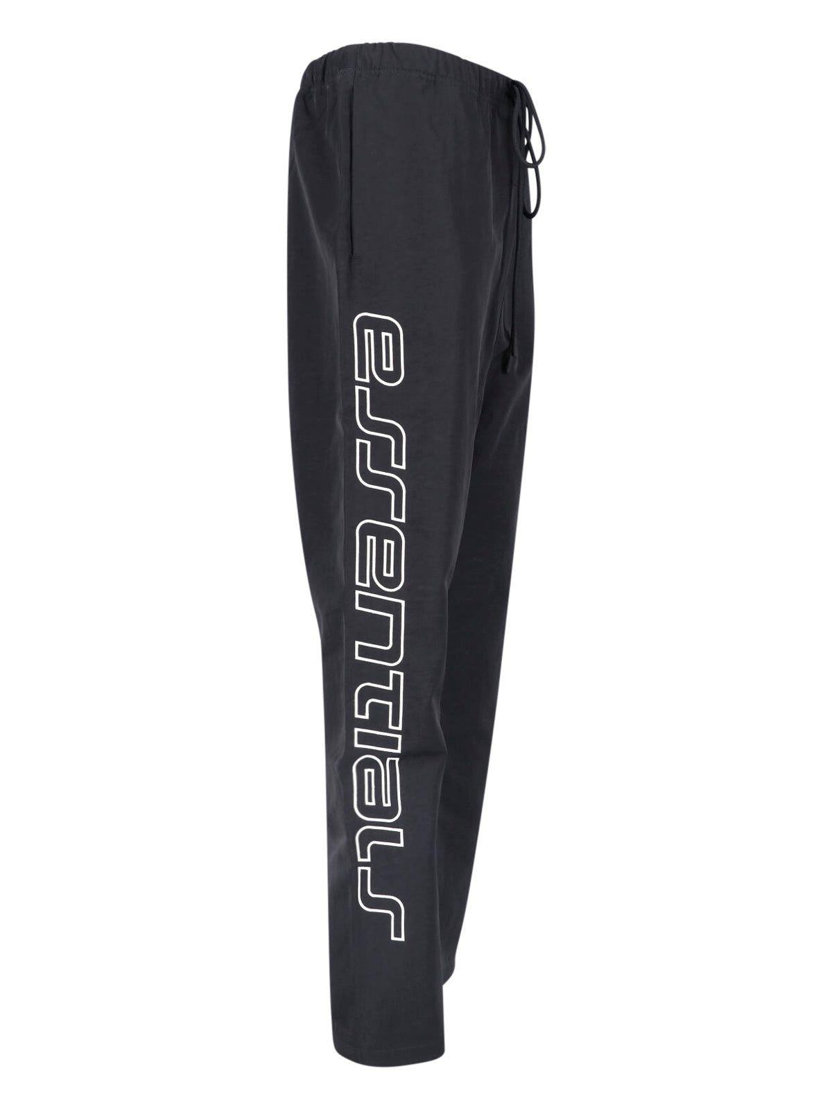 Black Relaxed Straight Leg Logo Trousers
