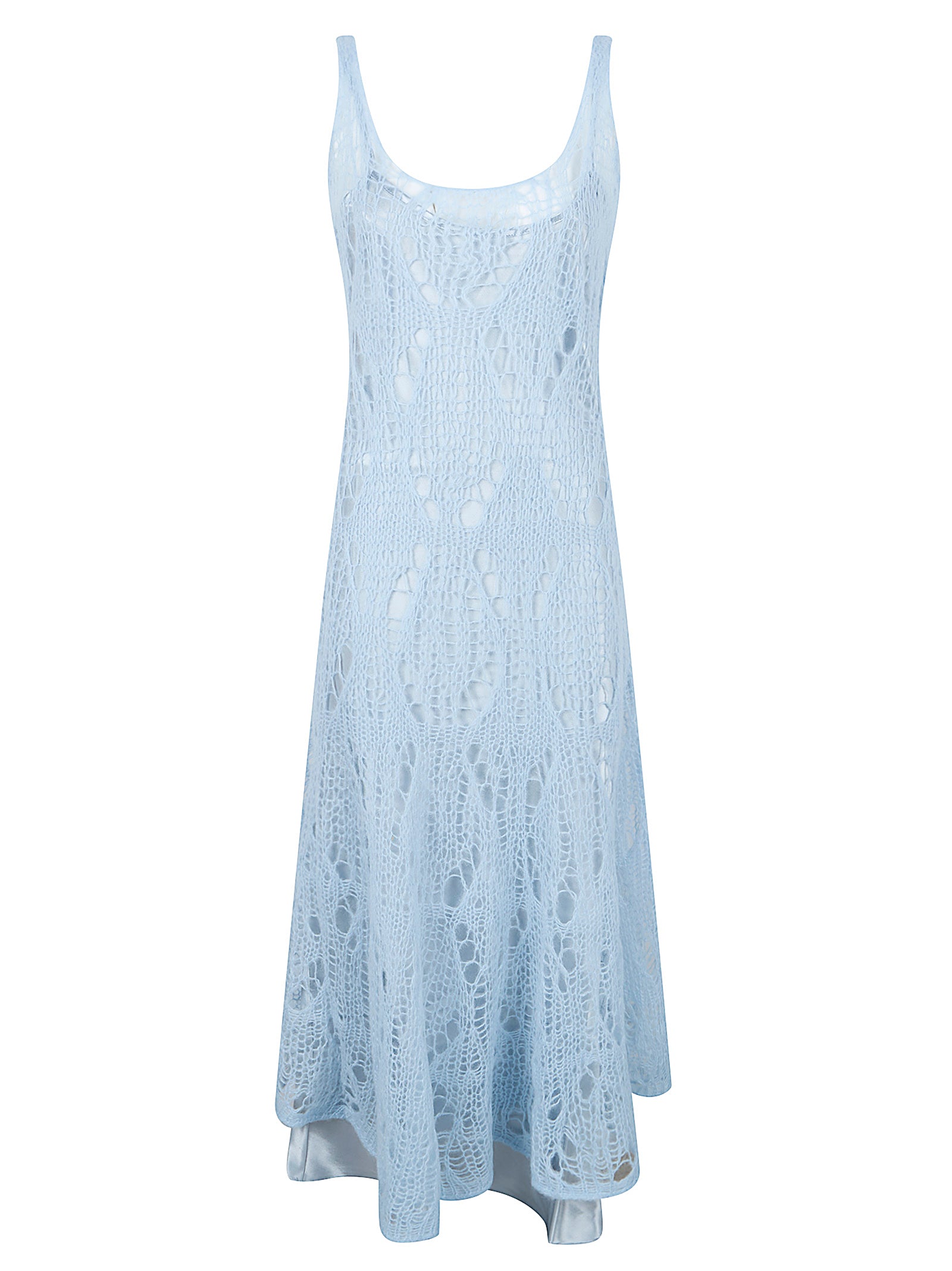 Fitted Spiderweb Knit Dress