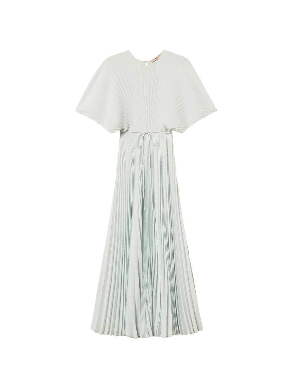 Pleated Maxi Dress with Cinched Waist