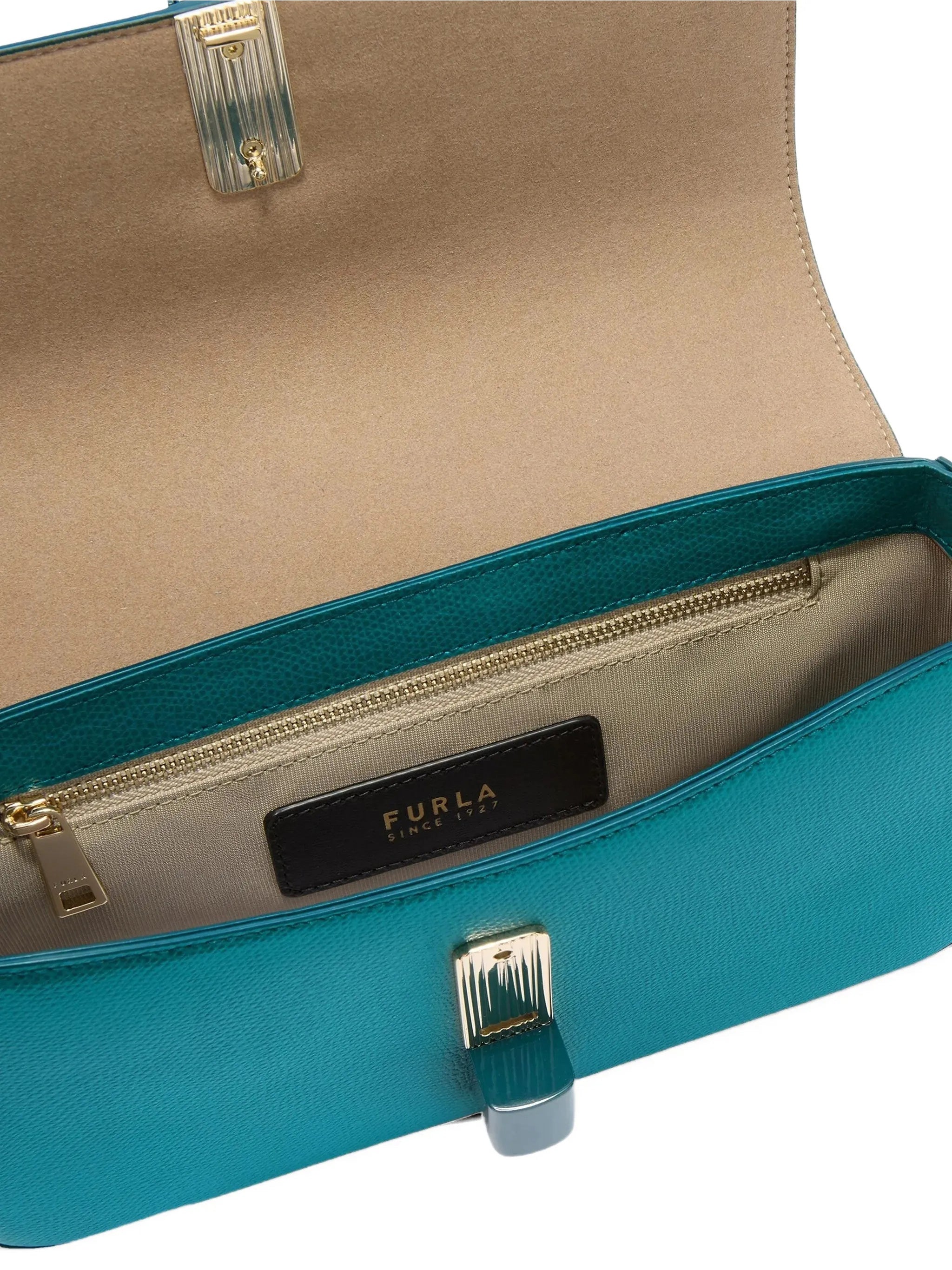 Iride S Rectangular White Leather Shoulder Bag
