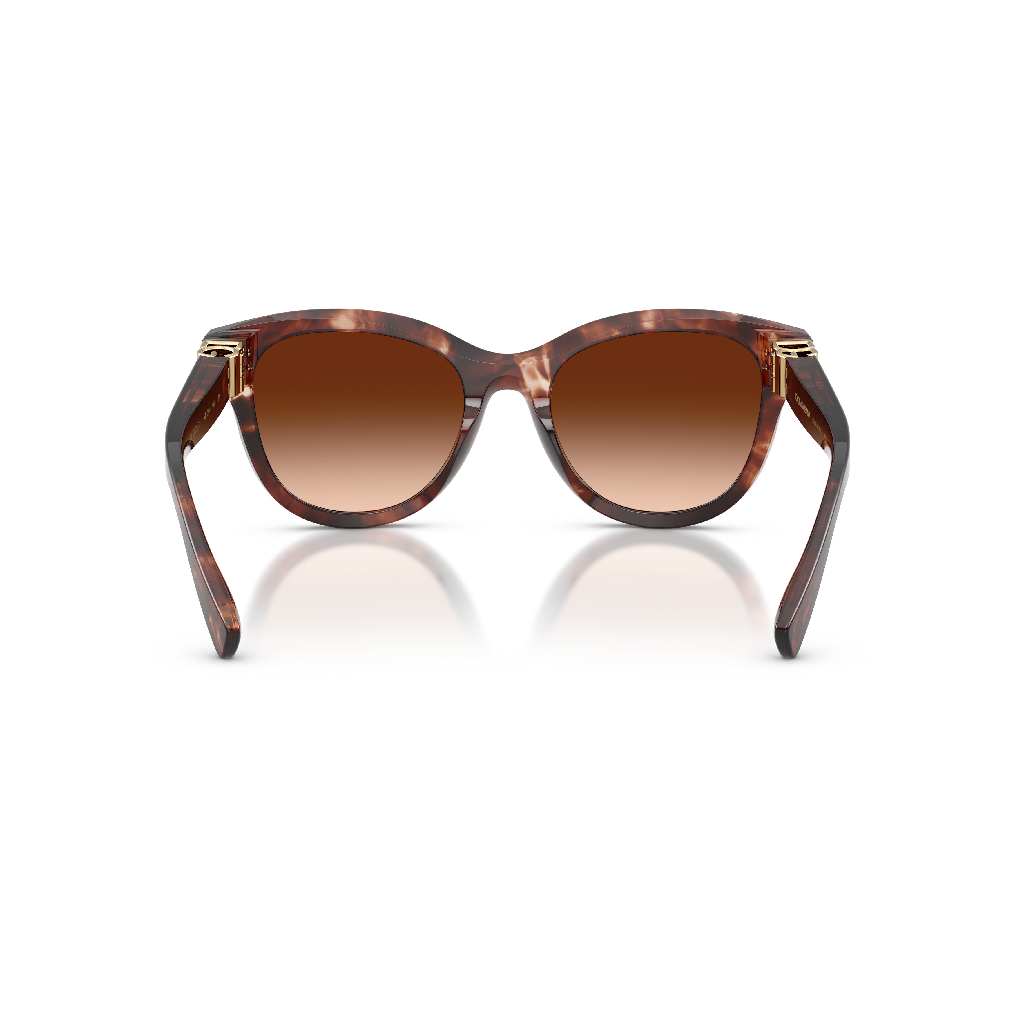 0dg4533 Rounded Tortoiseshell Sunglasses with Gradient Lenses