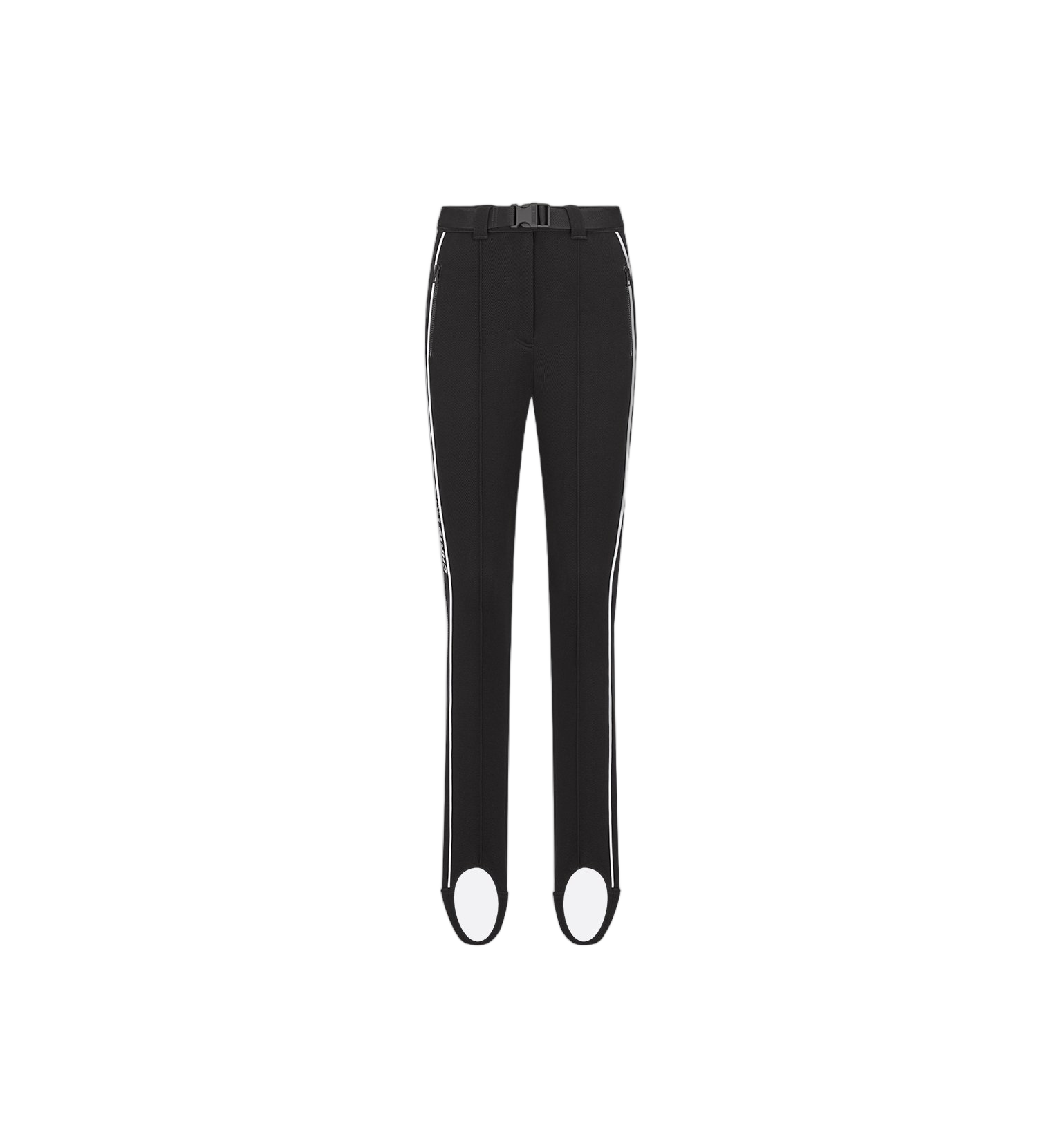 High-Waisted Skinny Stirrup Loop Side-Stripe Pants
