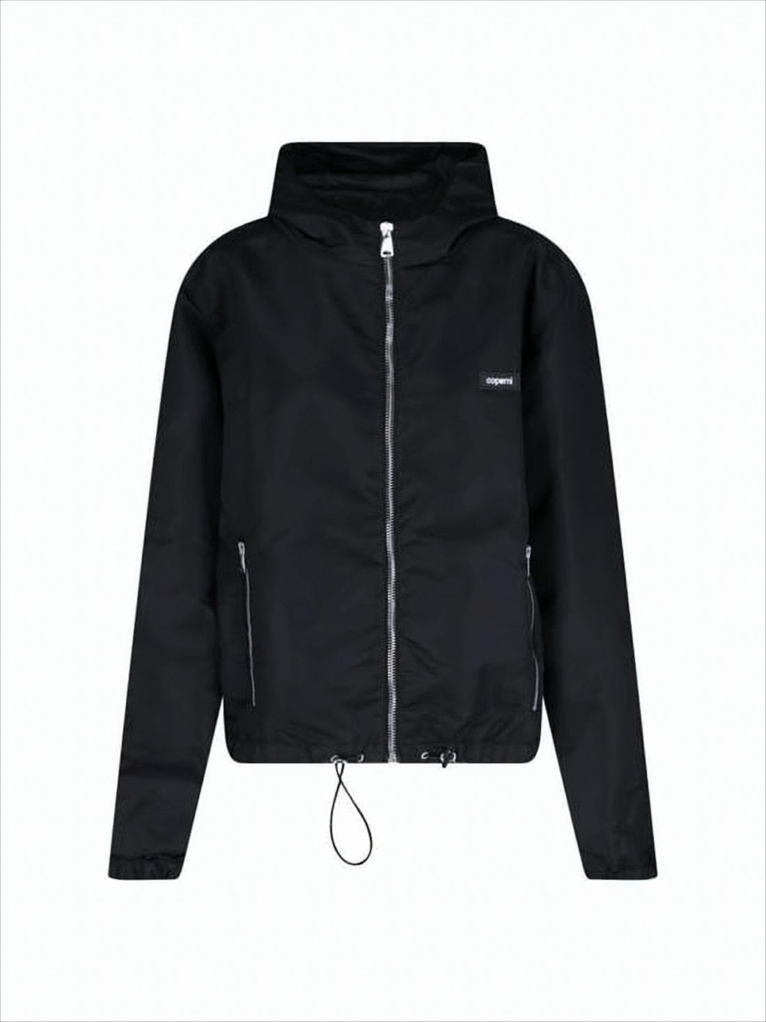Black High-Collar Casual Jacket