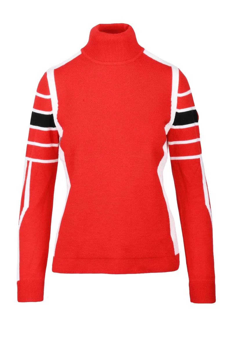 Virgin Wool Turtleneck - Red