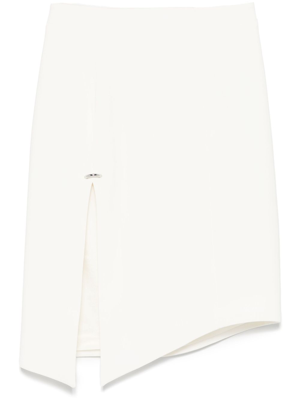 Asymmetric Ecru Midi Skirt
