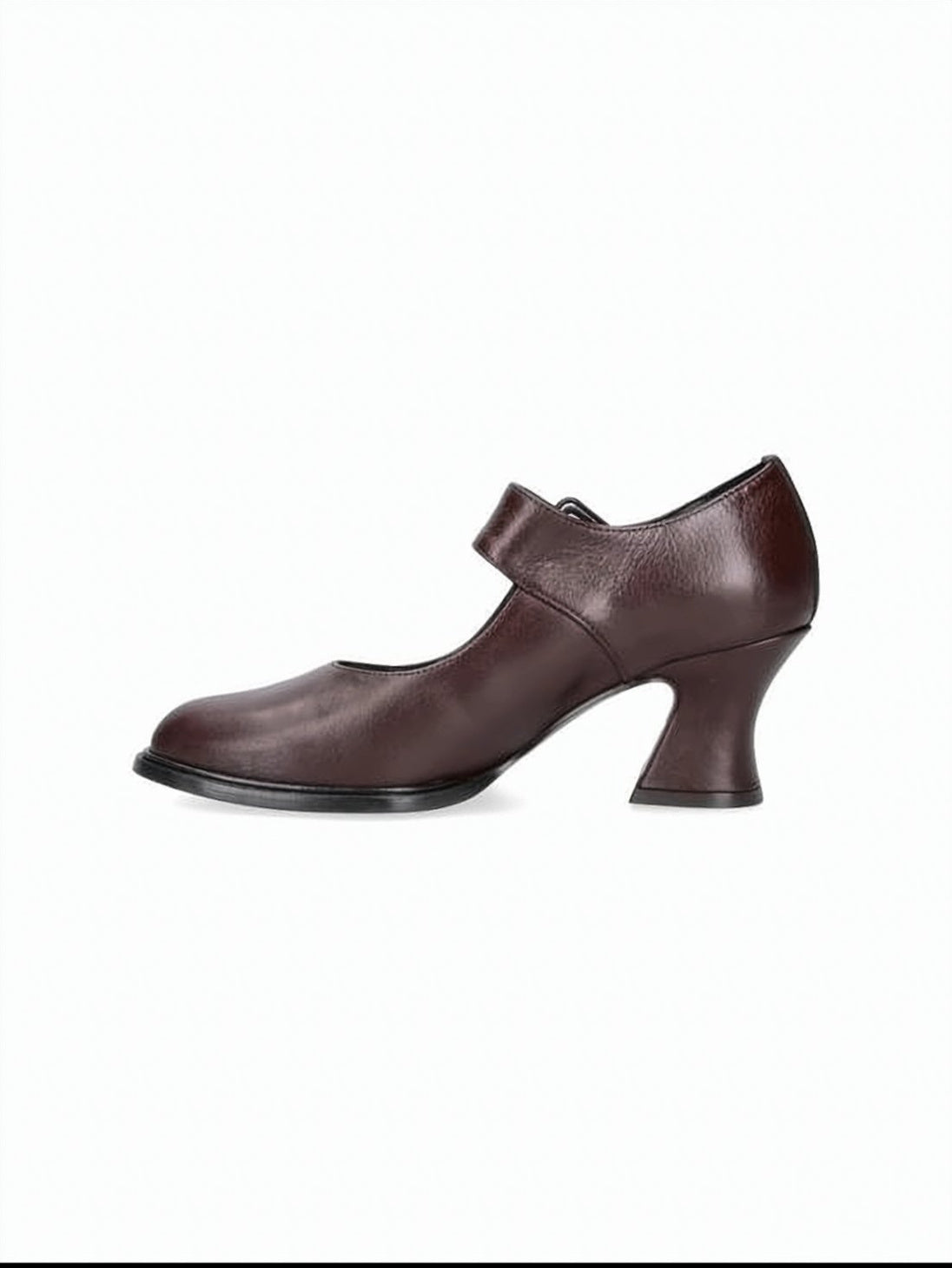 Burgundy Leather Mary Jane Pumps