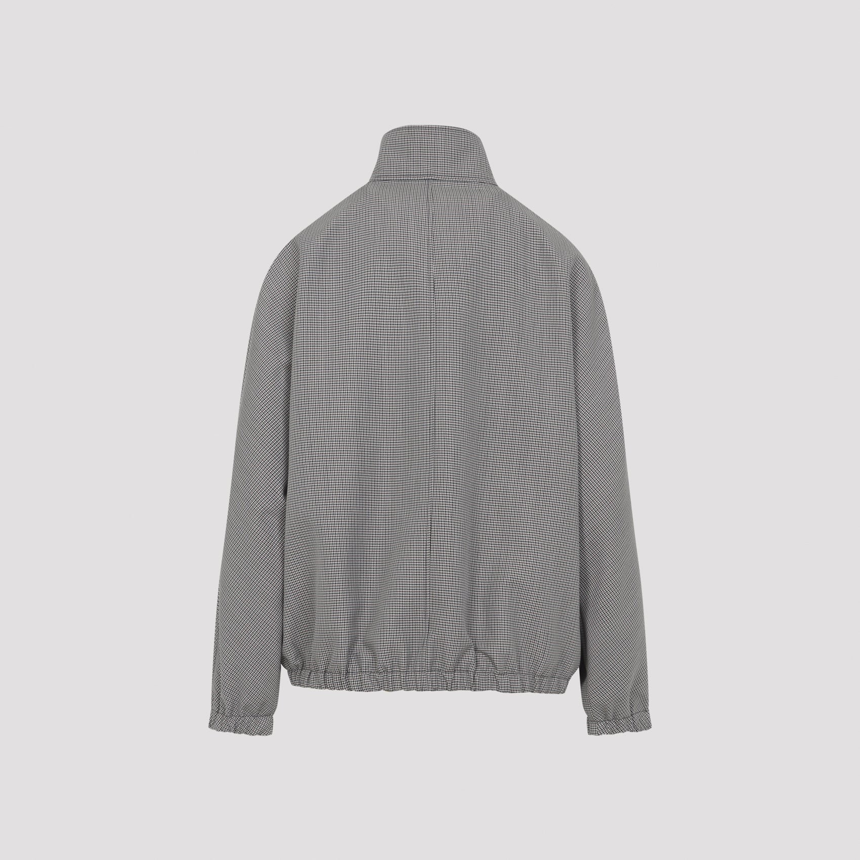 Multicolour Wool Blend Jacket With High Collar
