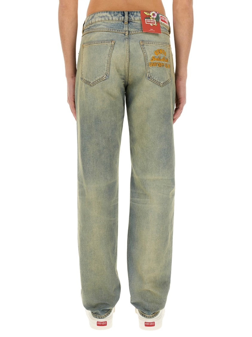'Drawn Varsity' Slim Bara Jeans