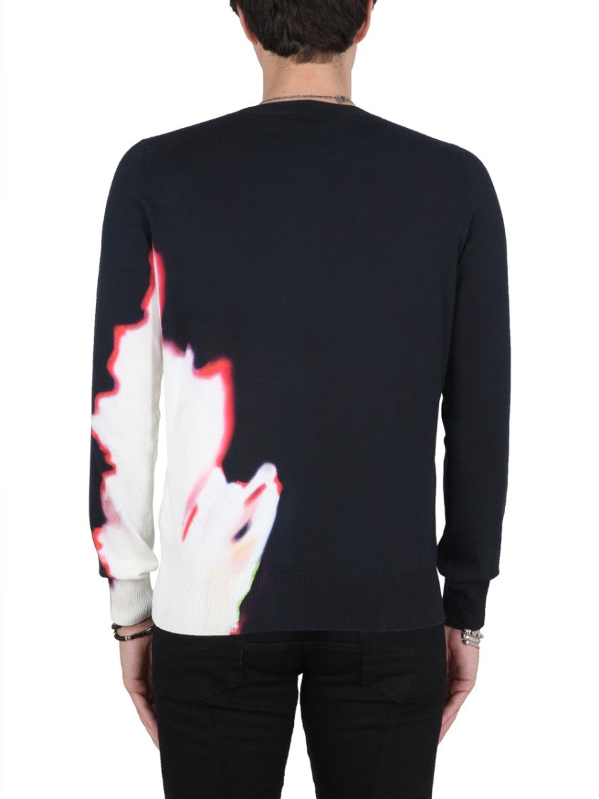 Jersey With Solarised Flower Print