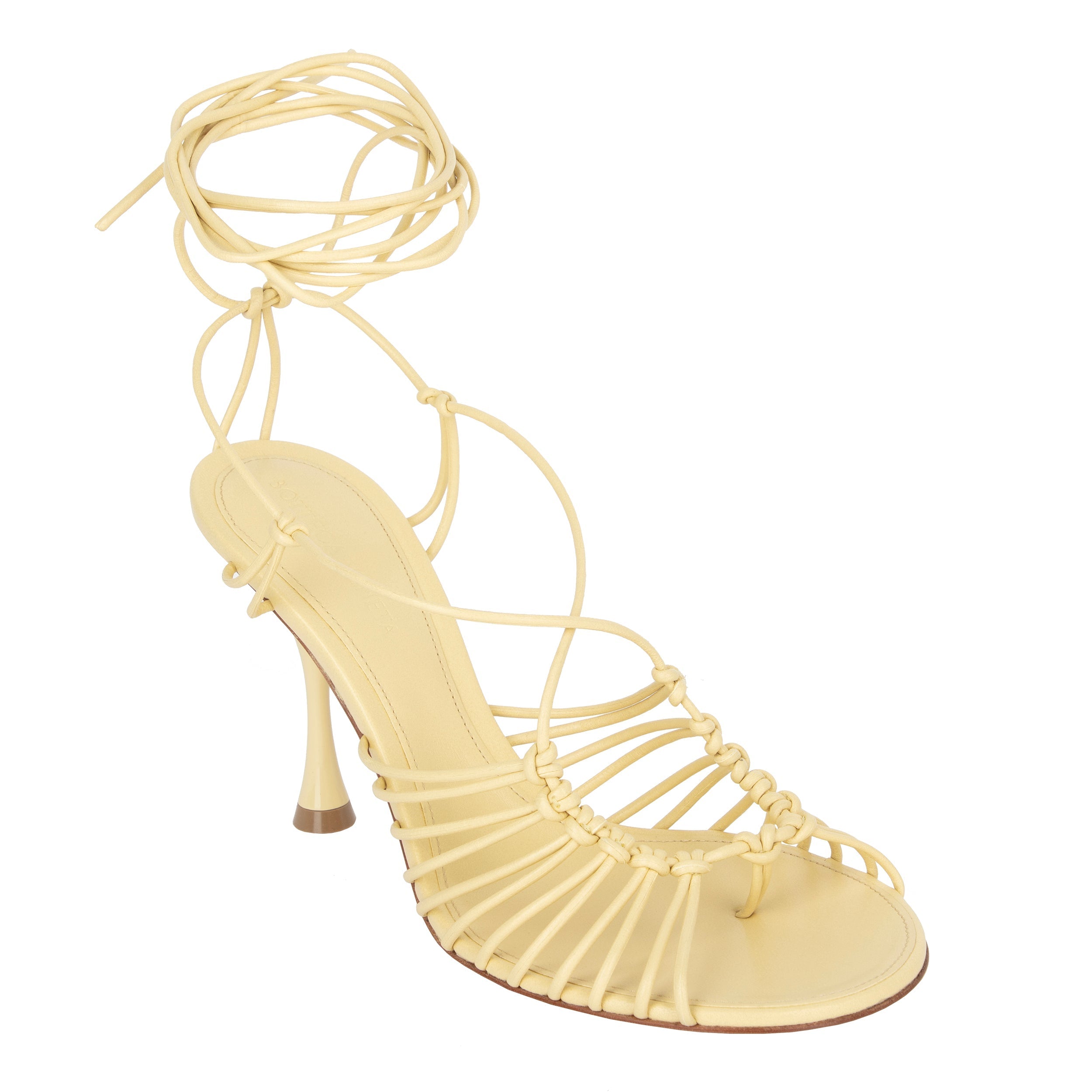 Dot Leather Sandals Beige
