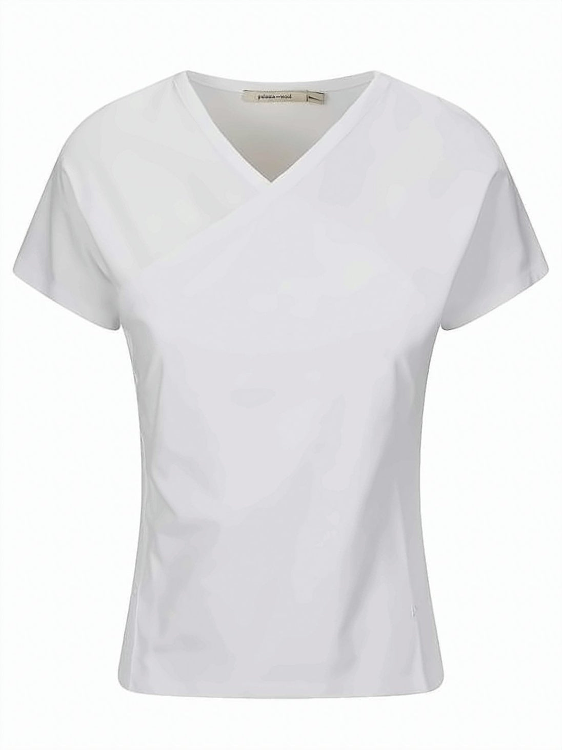 Cotton and Nylon Short-Sleeved Top