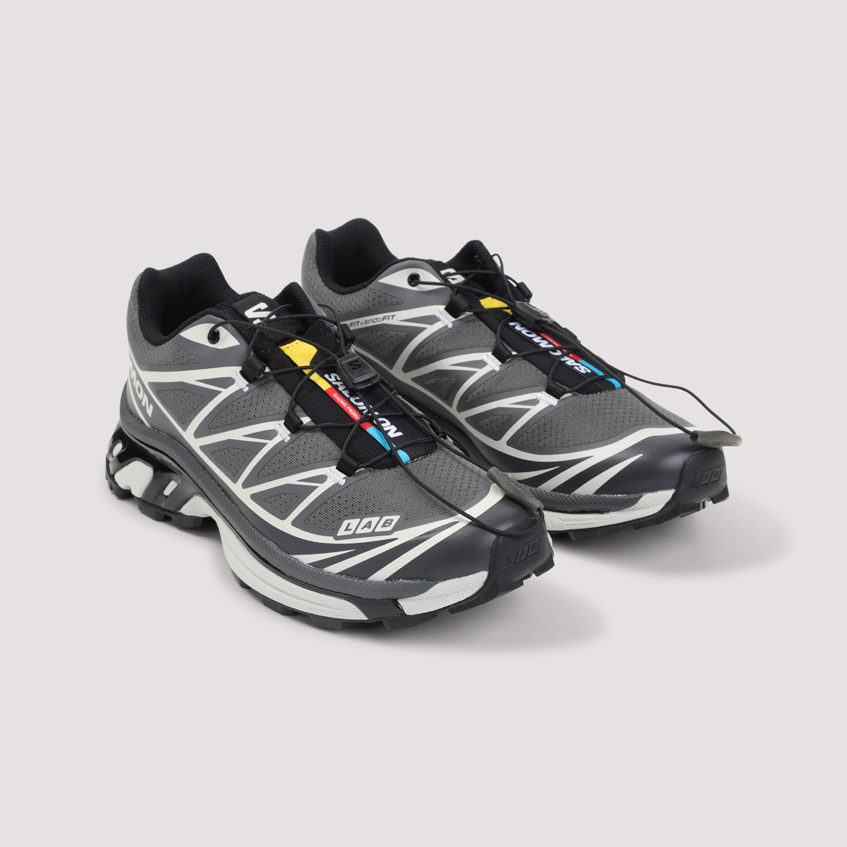 Sporty Dark Grey Sneakers With Quick-Lace System