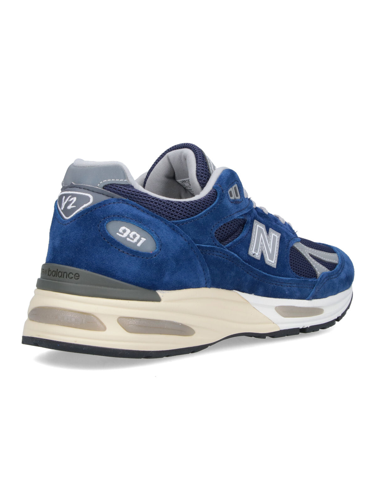 Blue Suede Mesh Low-Top Sneakers