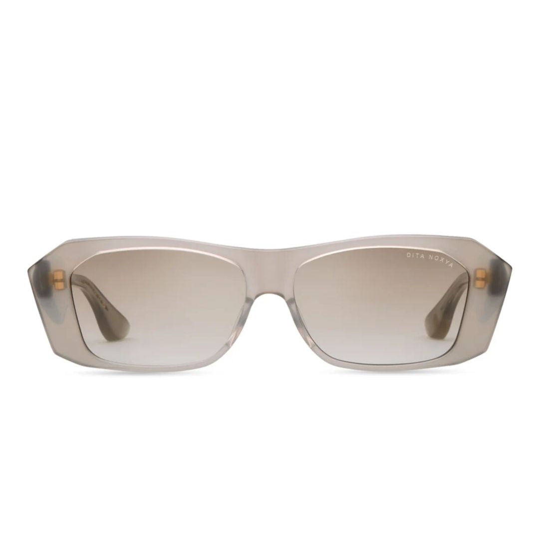 Noxya Rectangular Gradient Sunglasses with Checkered Temples