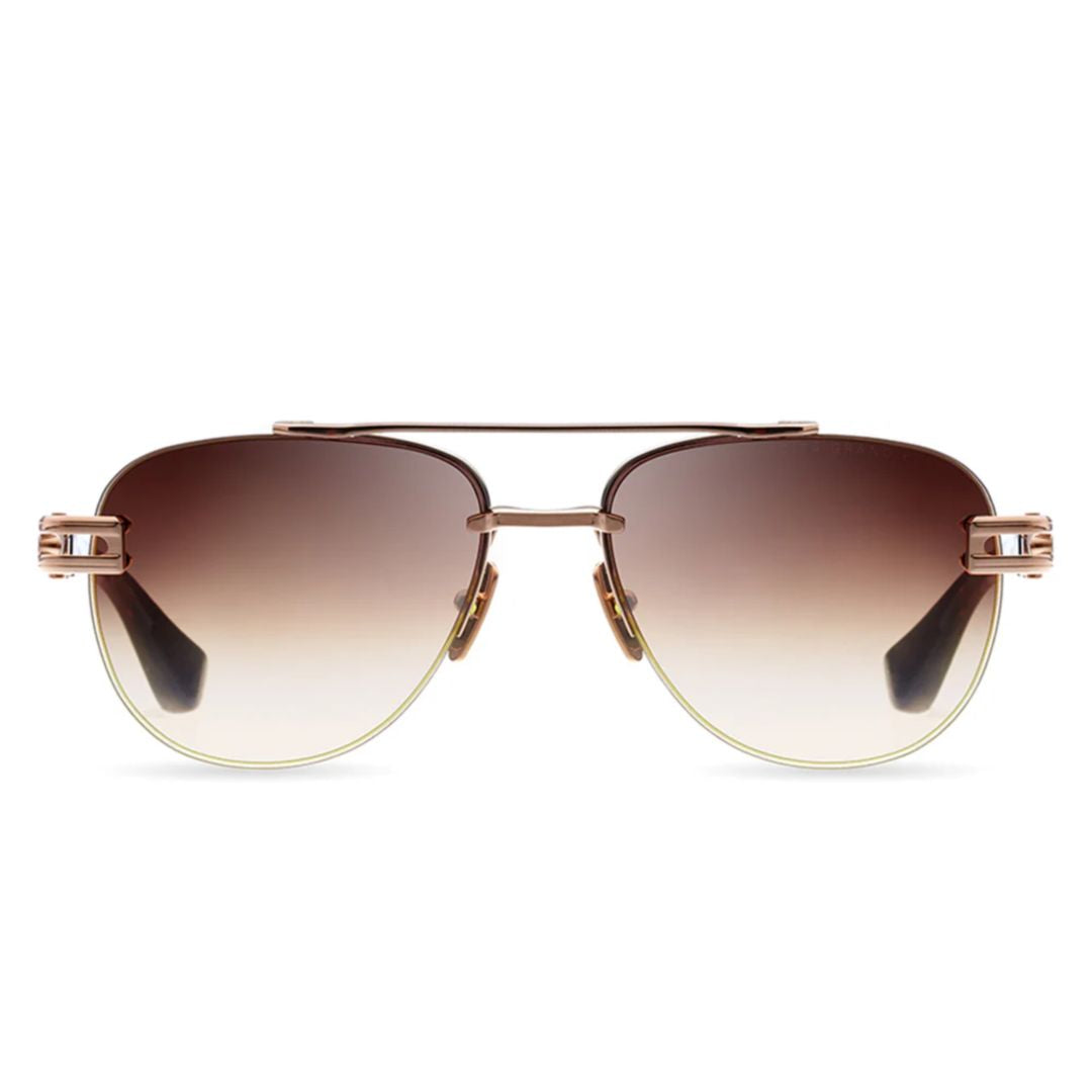 Grand-Evo Two Gradient Brown Tinted Sunglasses with Double Bridge Design