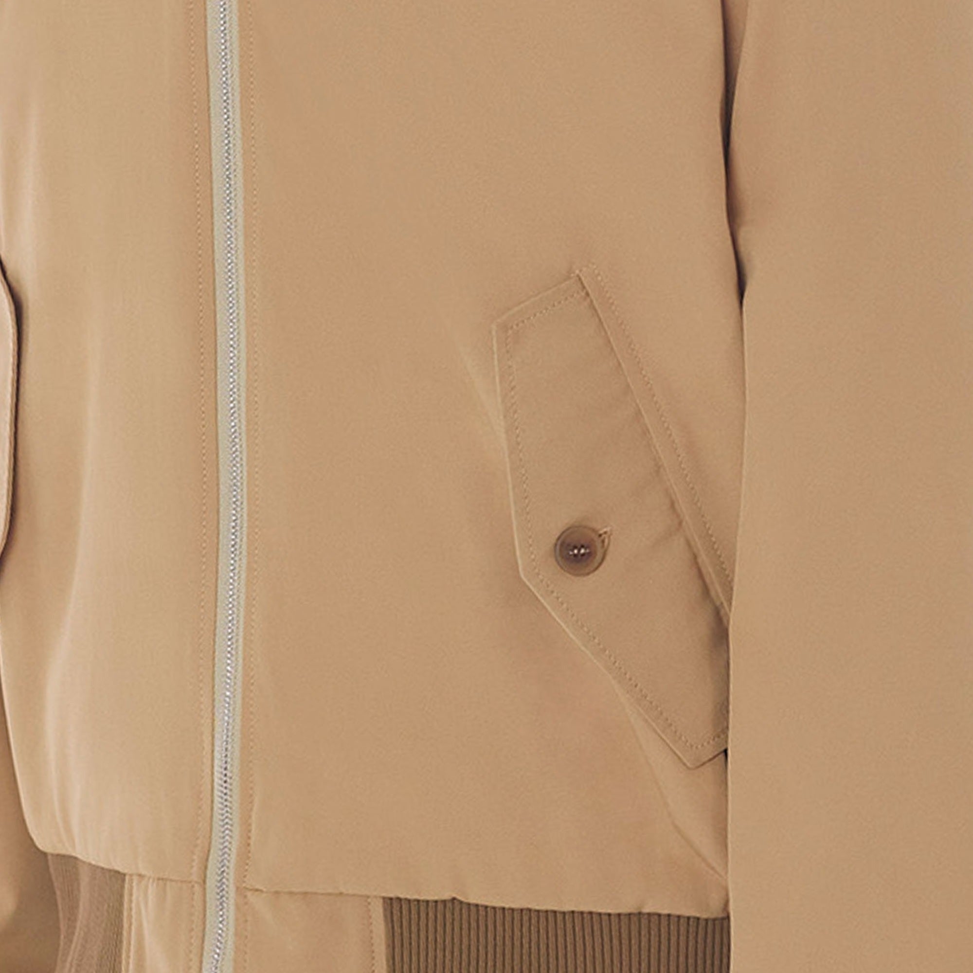 Relaxed Fit Bomber Jacket With Embroidered Logo