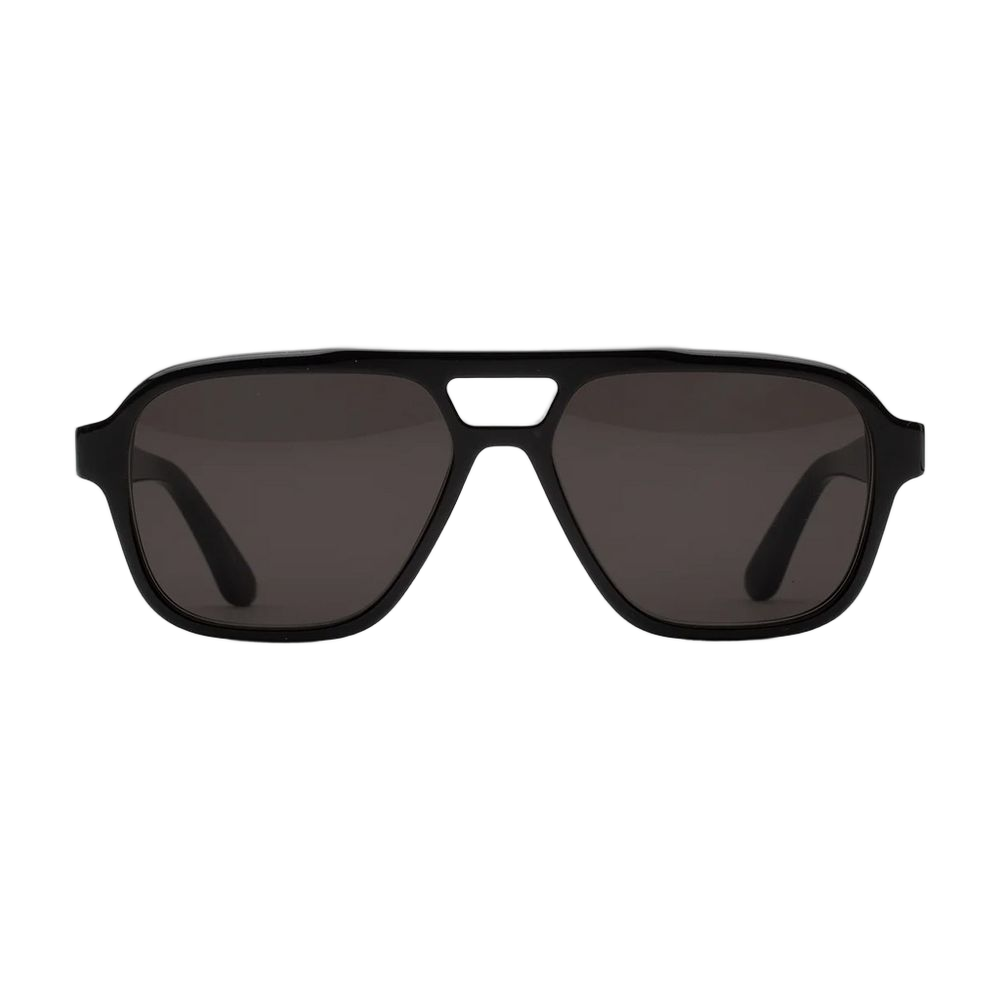 Maneval Black Pilot-Style Sunglasses
