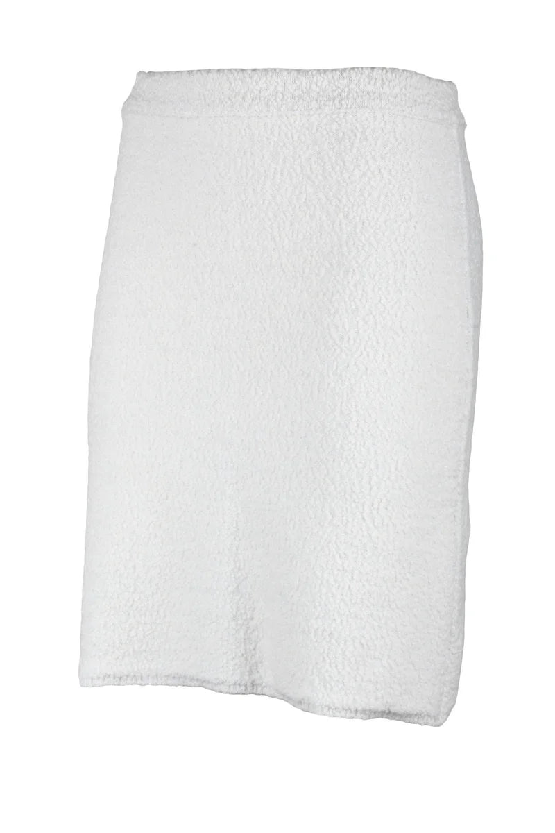 High Waist Wool Skirt - White