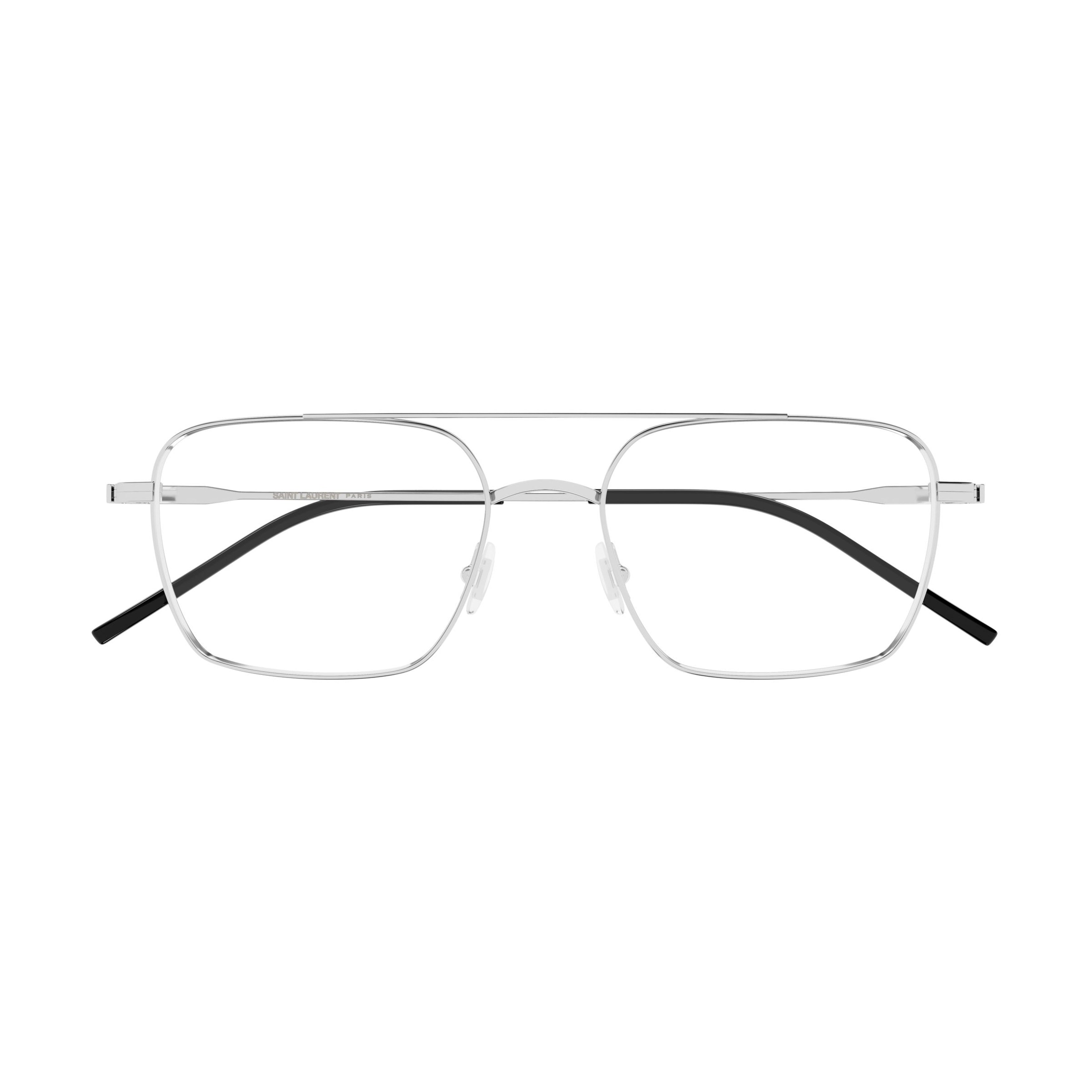 Sl 888 Rectangular Silver-Toned Metal Eyeglasses
