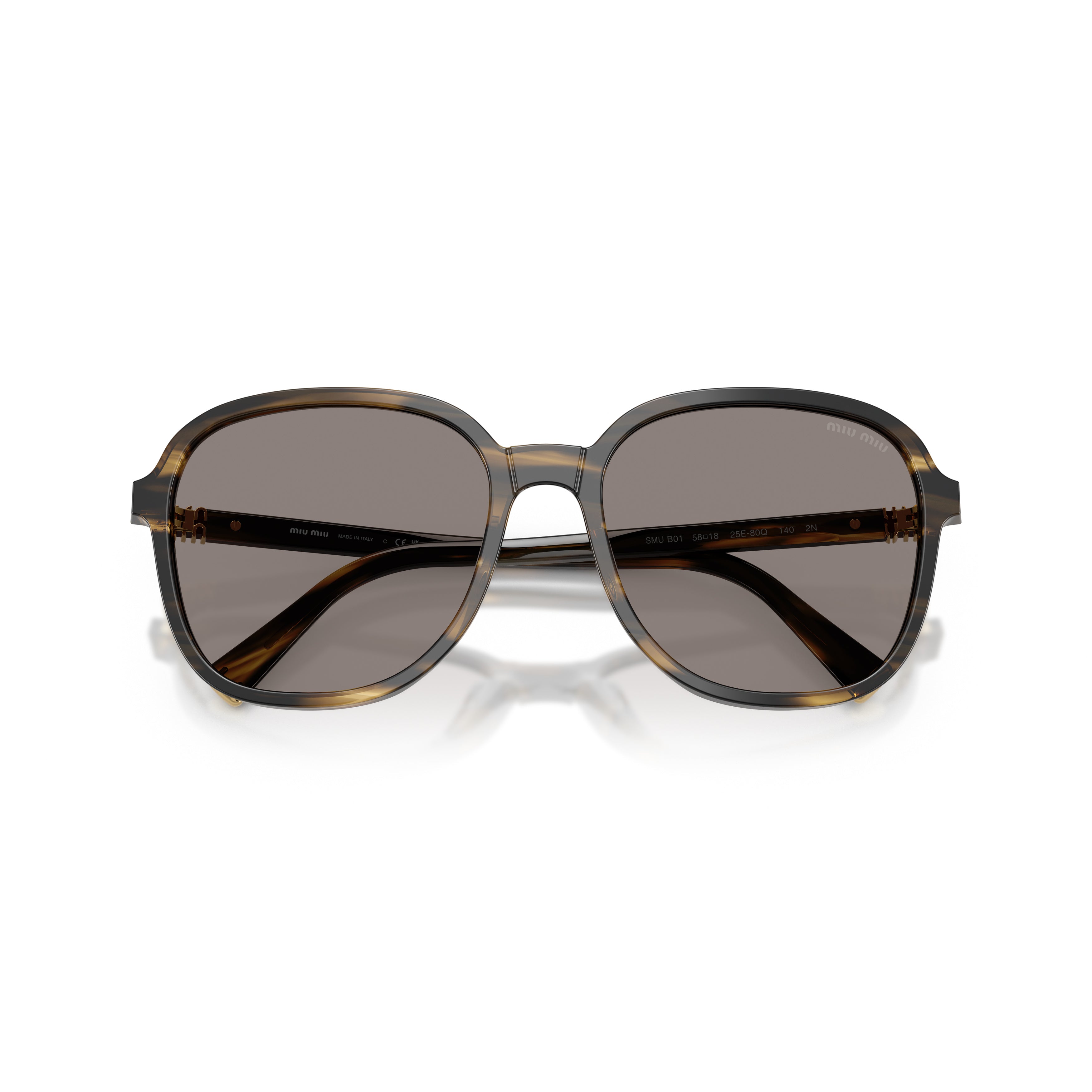 0mu B01s Oversized Square Tortoiseshell Sunglasses