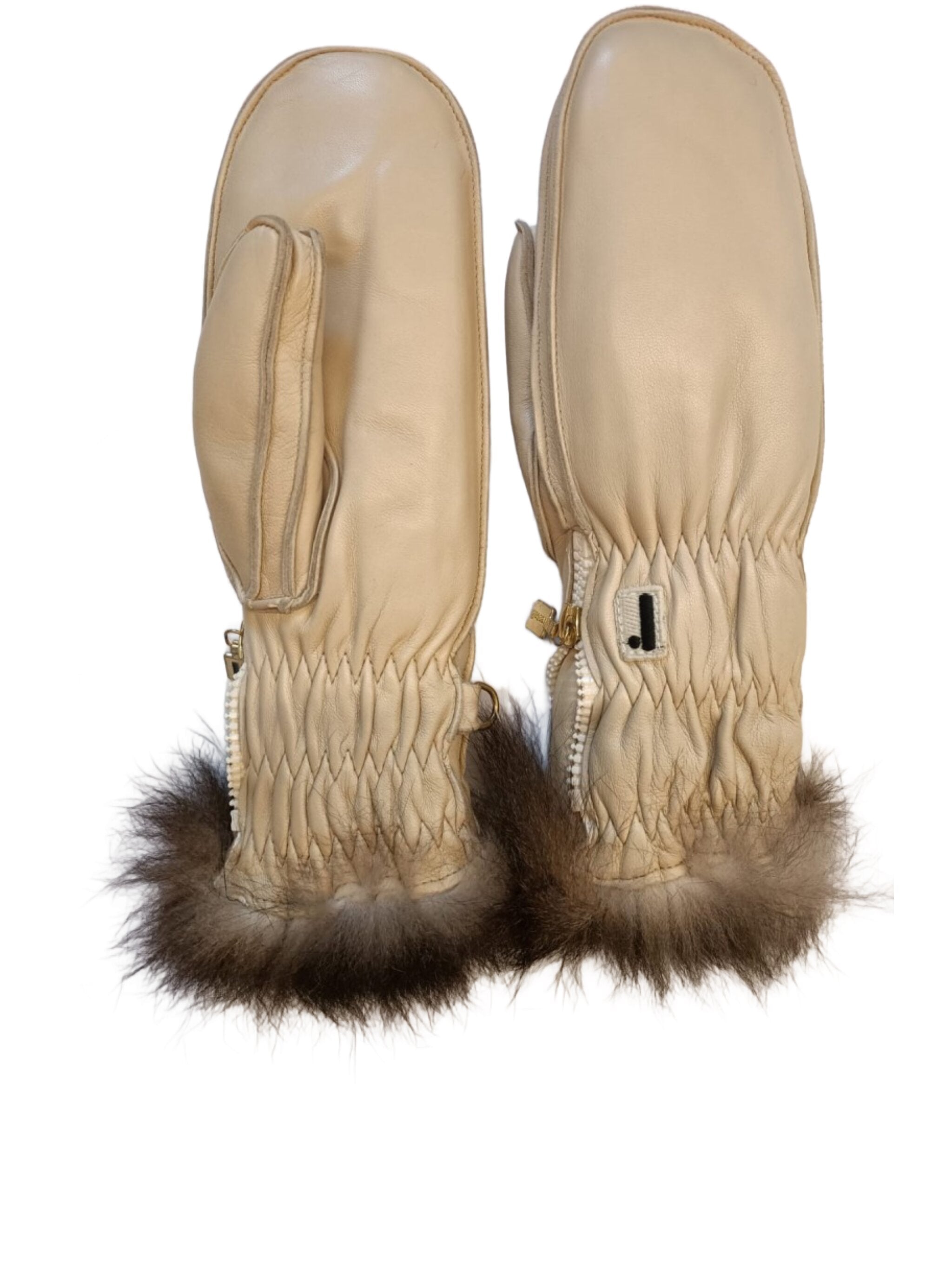 Moffola Opossuy Water-Repellent Leather Mittens