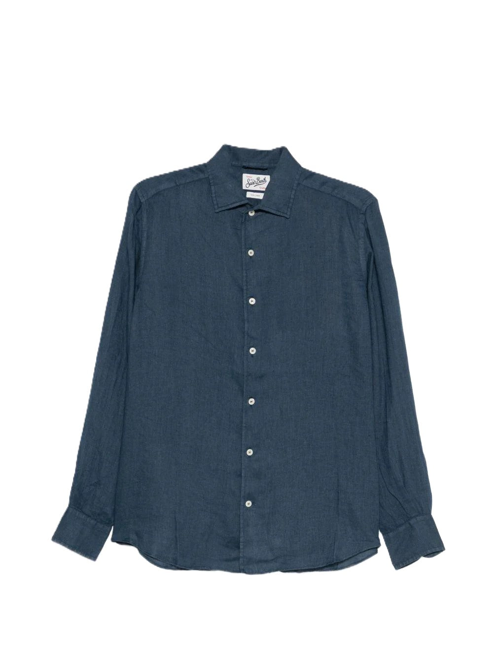 Long-Sleeve Button-Up Shirt with Classic Collar