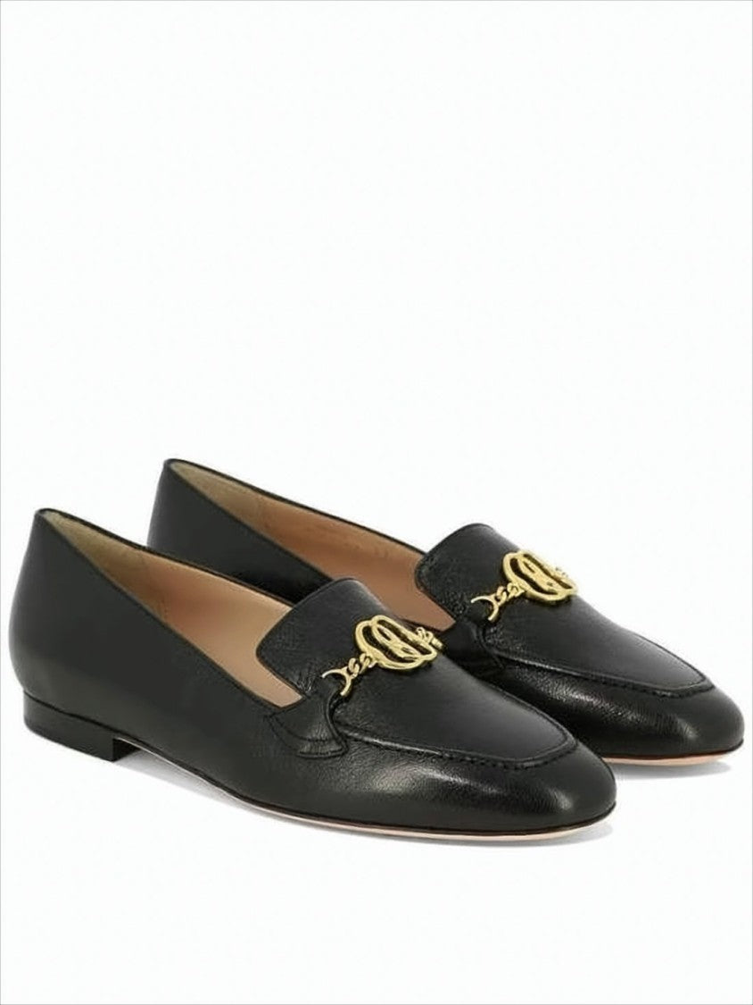 Polished Black Leather Loafers