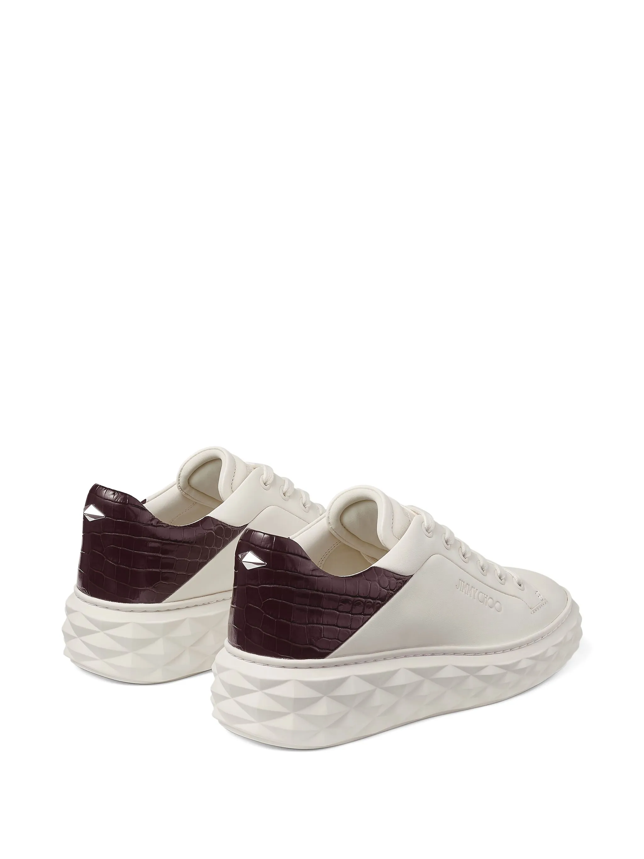 White Diamond Sculptural Nappa Sneakers