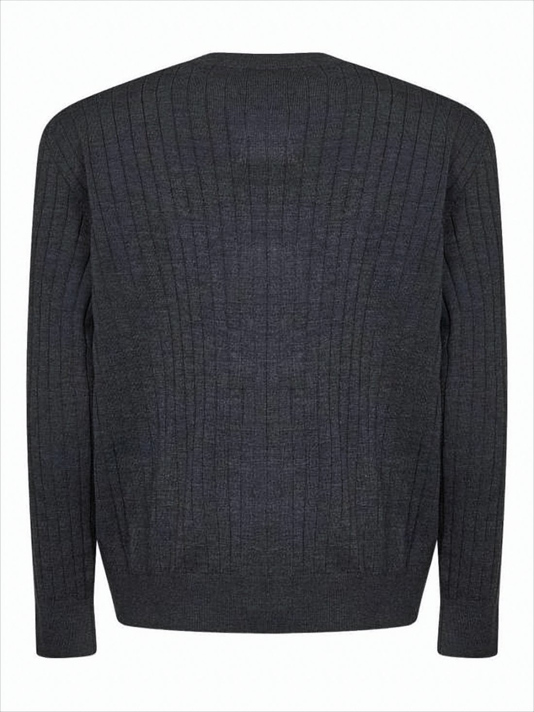 Ribbed Knit Cardigan with Button-Down Front