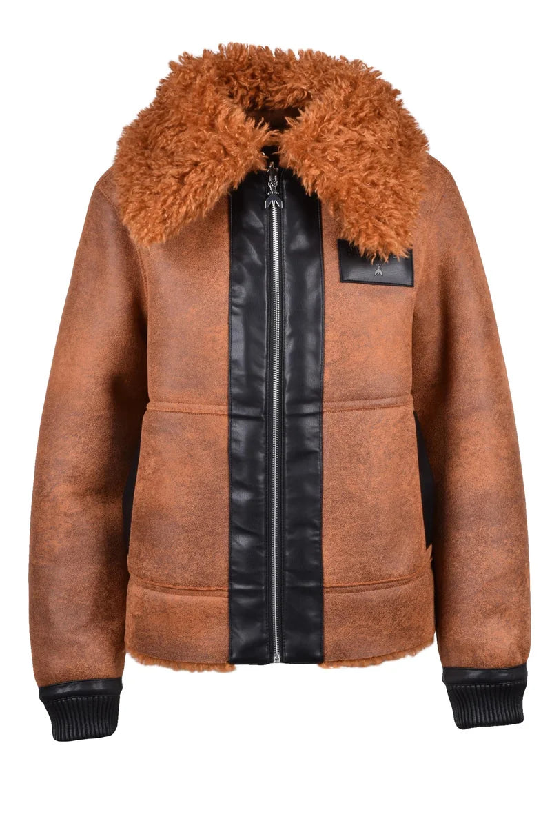 Teddy Jacket - Brown/Black