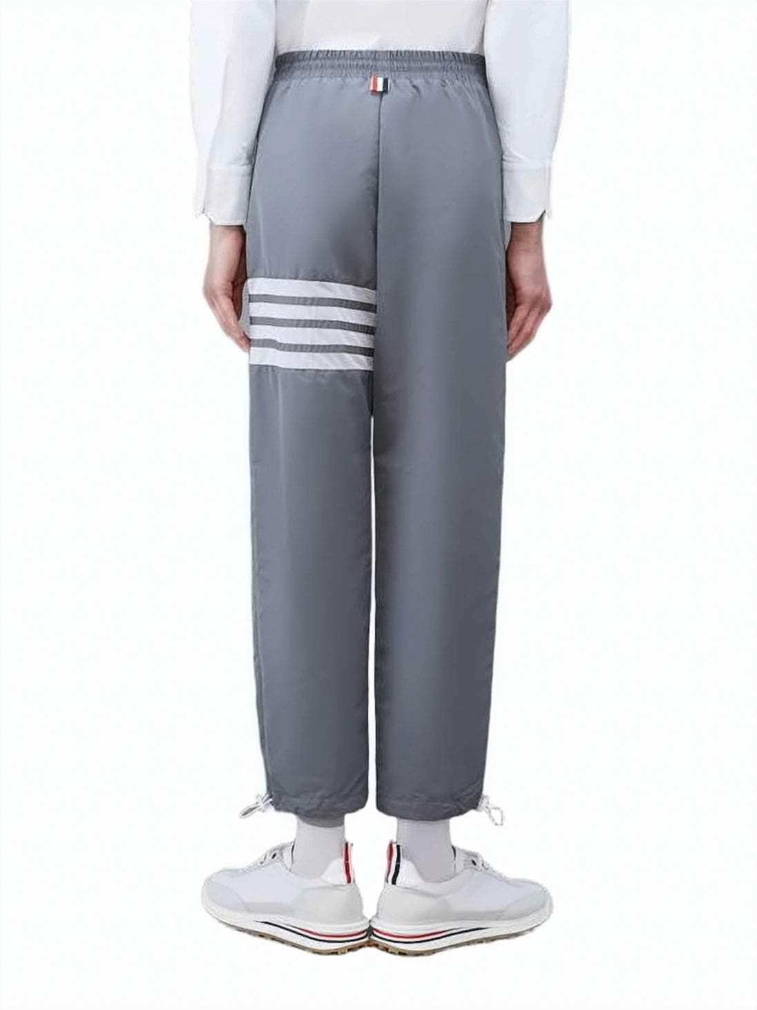 Relaxed Fit Grey Pants with Adjustable Features