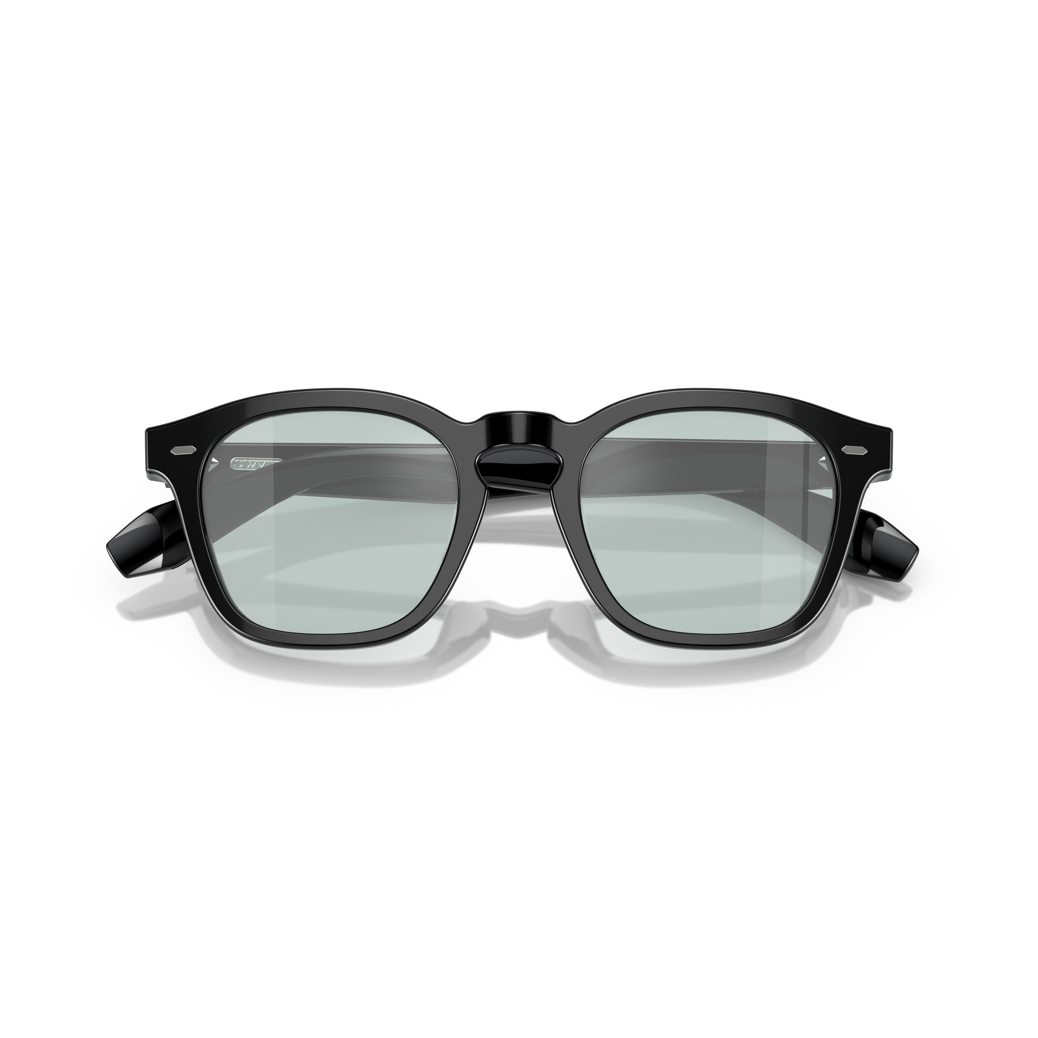 0ov5527u Square Frame Sunglasses with Glossy Black Acetate Finish