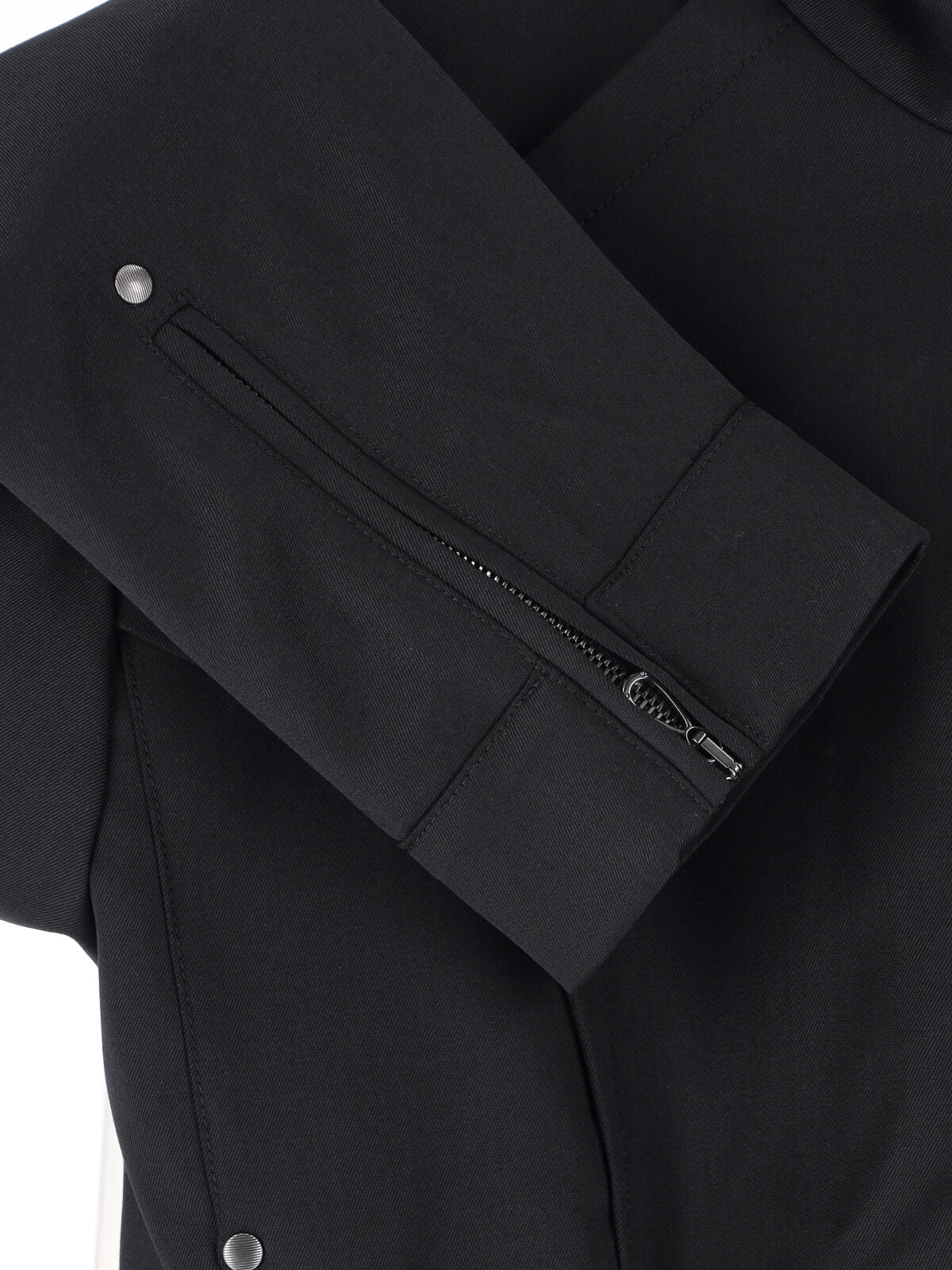 Black Structured Shoulder Cropped Jacket